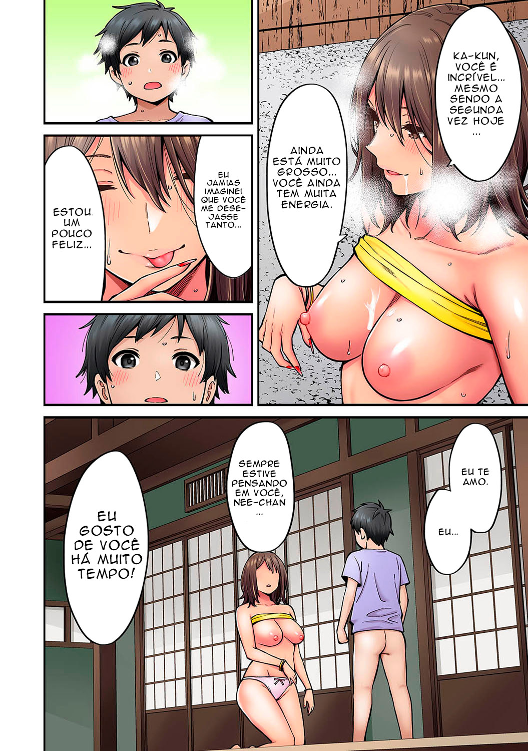 [Shouji Nigou] Akogare no Nee-chan ga Gal ni Natte Kaette Kita Natsuyasumi Ch. 6 [Portuguese] Bildnummer 14