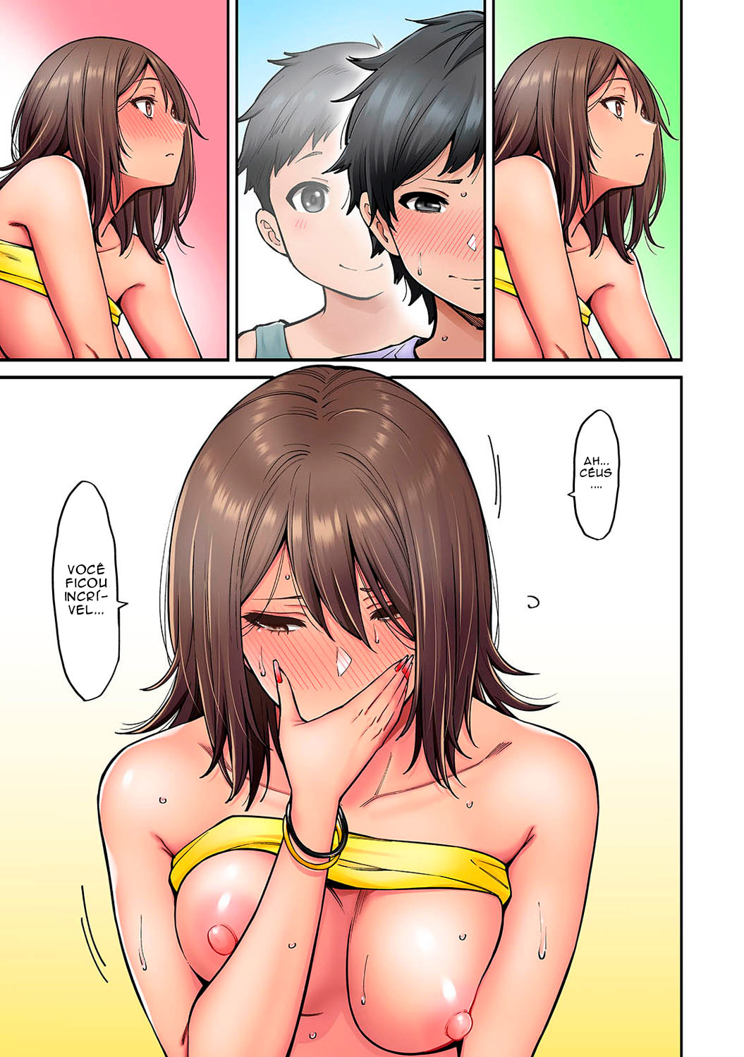 [Shouji Nigou] Akogare no Nee-chan ga Gal ni Natte Kaette Kita Natsuyasumi Ch. 6 [Portuguese] Bildnummer 15