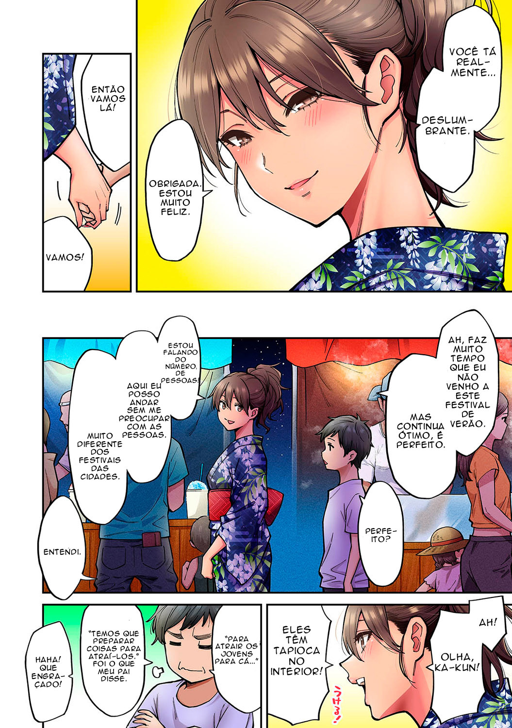 [Shouji Nigou] Akogare no Nee-chan ga Gal ni Natte Kaette Kita Natsuyasumi Ch. 7 [Portuguese] 图片编号 2