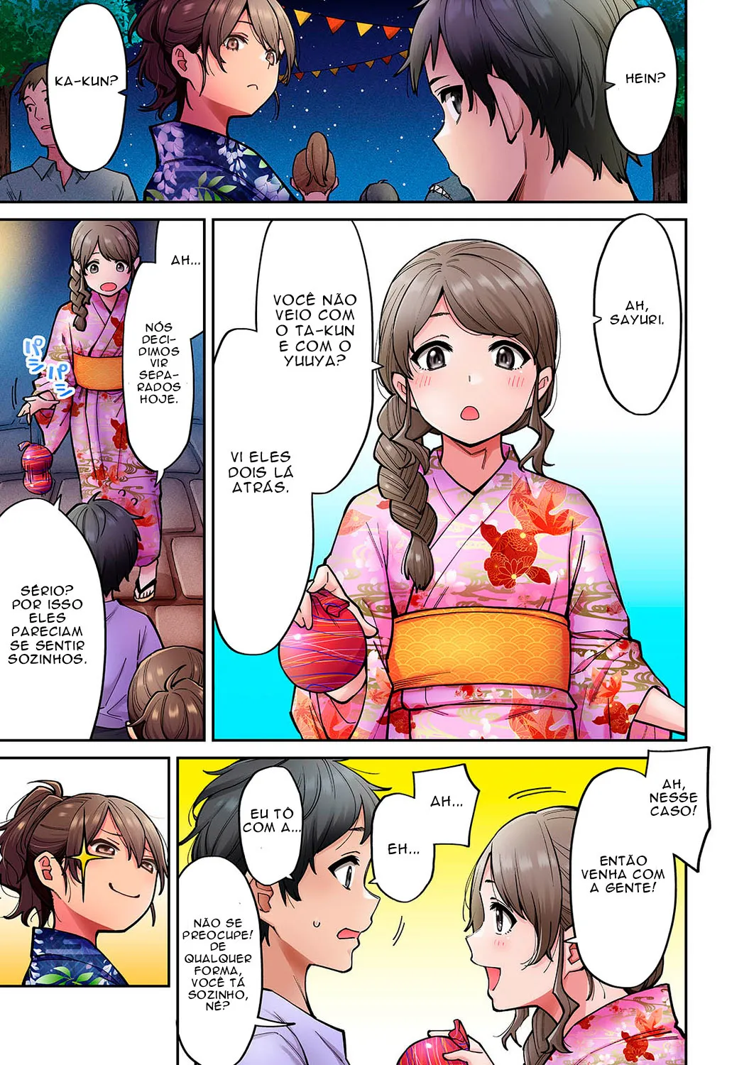 [Shouji Nigou] Akogare no Nee-chan ga Gal ni Natte Kaette Kita Natsuyasumi Ch. 7 [Portuguese] 图片编号 3