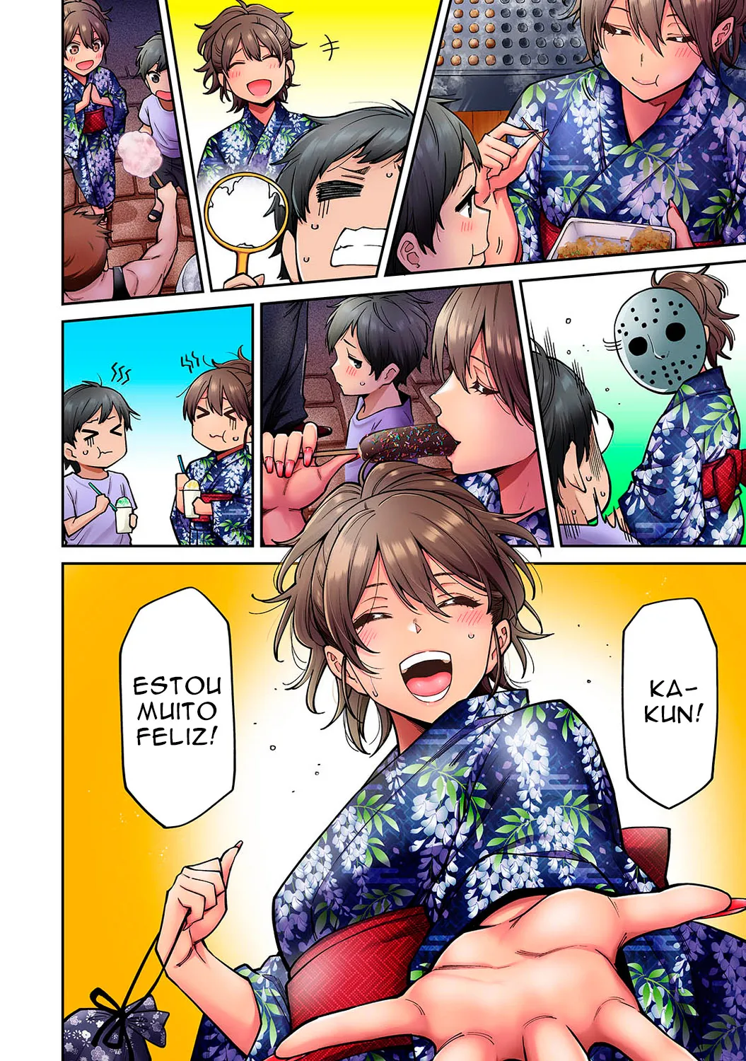 [Shouji Nigou] Akogare no Nee-chan ga Gal ni Natte Kaette Kita Natsuyasumi Ch. 7 [Portuguese] 图片编号 6