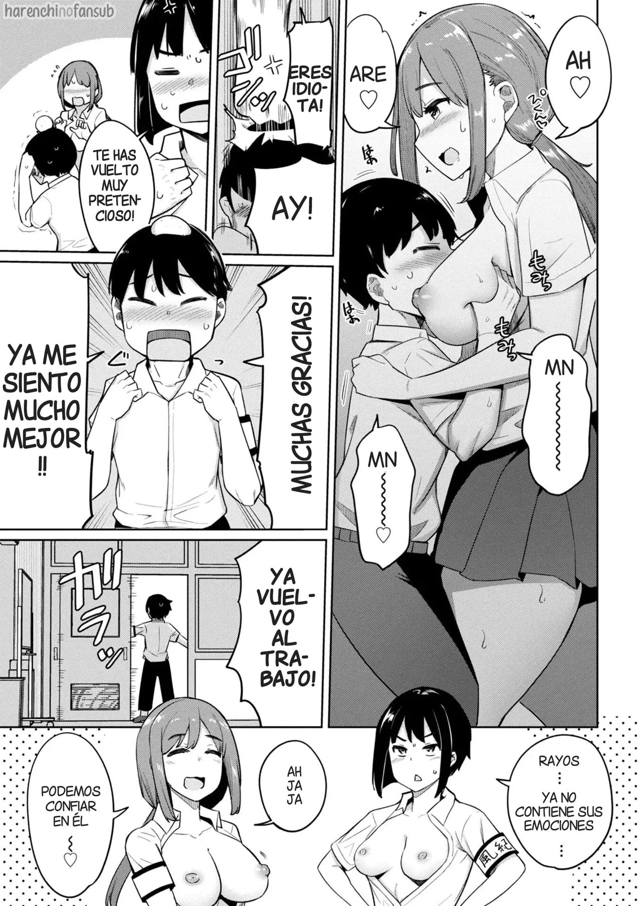 [Ippongui] Kouhai Amayakashi Harem in Fuuki Iinkai Ch. 3 | Un Kouhai mimado por un Haren en el Comite de la Moral Publica (Cap.3) [Spanish] [Harenchi no Fansub] [Digital] Bildnummer 5