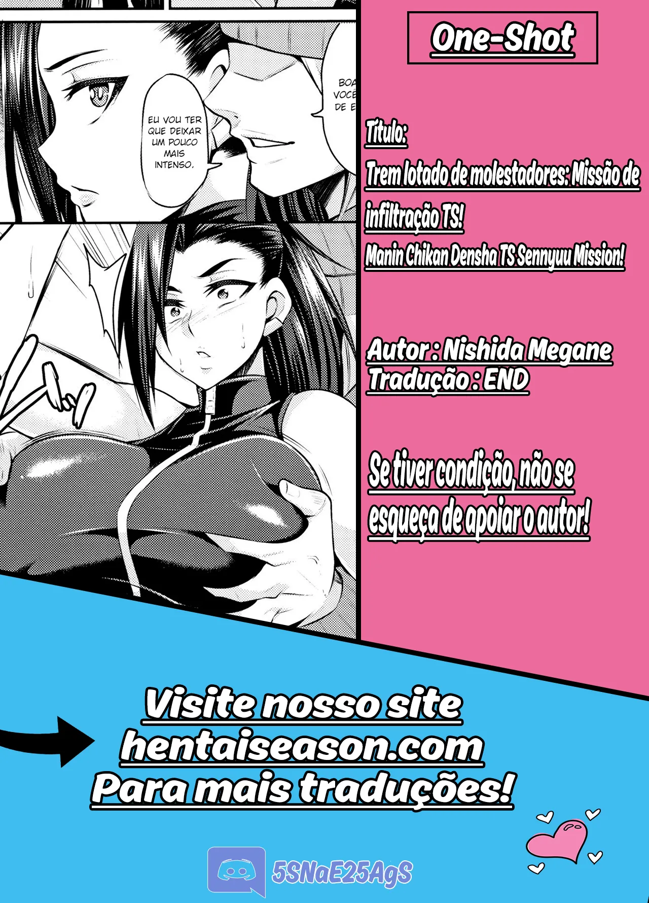 [Nishida Megane] Manin Chikan Densha TS Sennyuu Mission! | Trem lotado de molestadores Missão de Infiltração TS (2D Comic Magazine Seitenkan Shita Ore ga Chikan Sarete Mesuiki Zecchou! Vol. 1) [Portuguese-BR] [Digital] imagen número 21