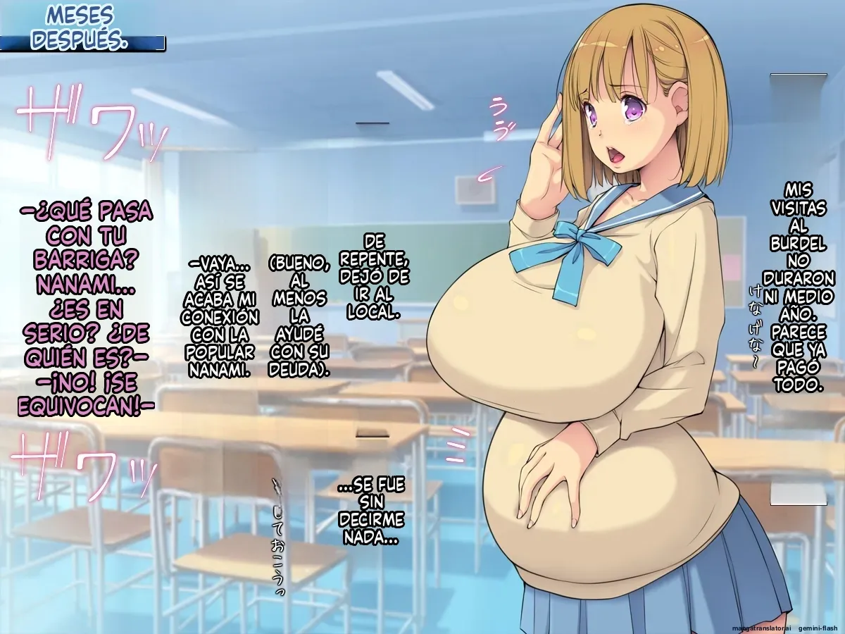 Totsugeki Doukyuusei ga Fuuzoku-jou Minna ni wa Himitsu ni Shite... Kudasai (Spanish) MTL image number 82