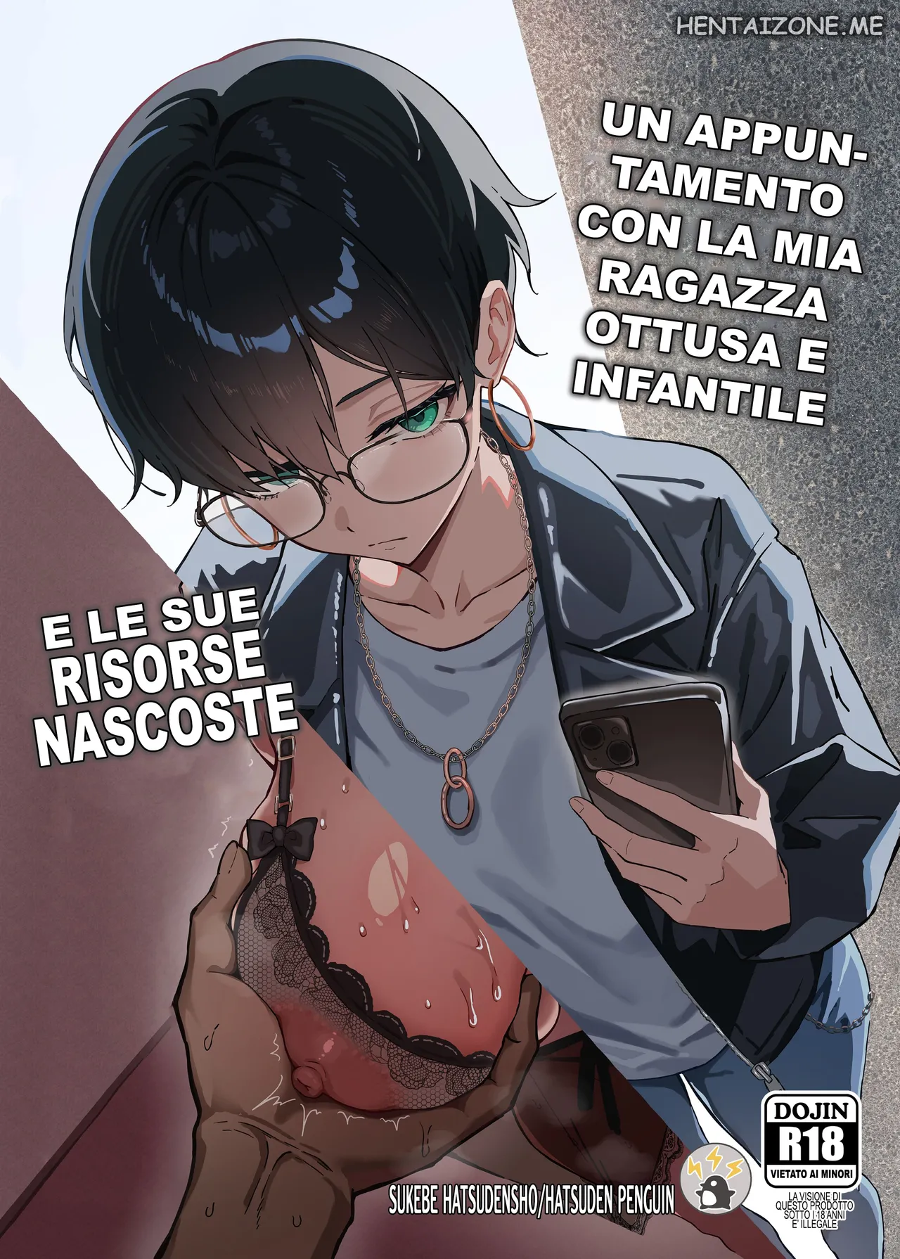 [Sukebe Hatsudenjo (Hatsuden Pengin)] Buaisou na Kakure Kyonyuu Boyish Kanojo to Taikutsu na Date | Un Appuntamento con la Mia Ragazza Ottusa e Infantile [Italian] [Digital] Bildnummer 1