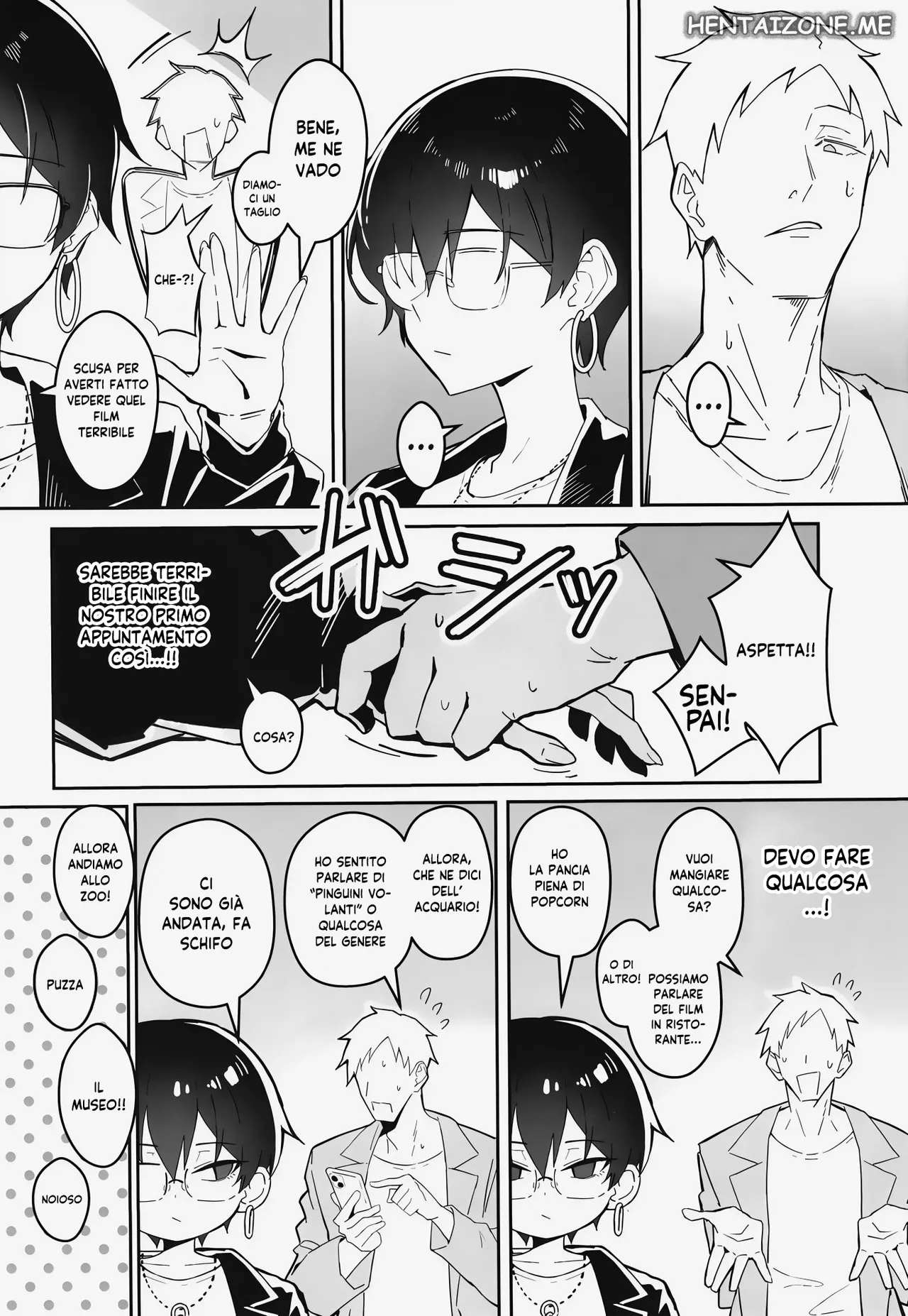 [Sukebe Hatsudenjo (Hatsuden Pengin)] Buaisou na Kakure Kyonyuu Boyish Kanojo to Taikutsu na Date | Un Appuntamento con la Mia Ragazza Ottusa e Infantile [Italian] [Digital] Bildnummer 6