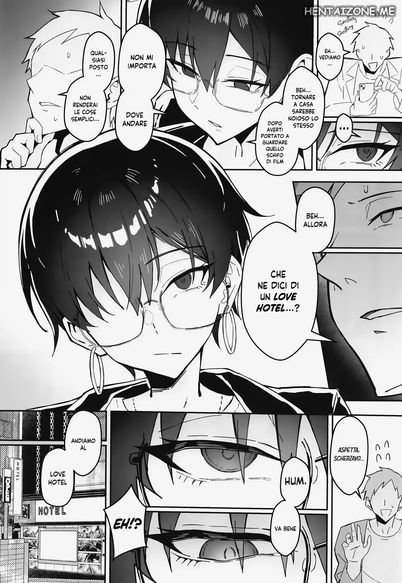 [Sukebe Hatsudenjo (Hatsuden Pengin)] Buaisou na Kakure Kyonyuu Boyish Kanojo to Taikutsu na Date | Un Appuntamento con la Mia Ragazza Ottusa e Infantile [Italian] [Digital] Bildnummer 7