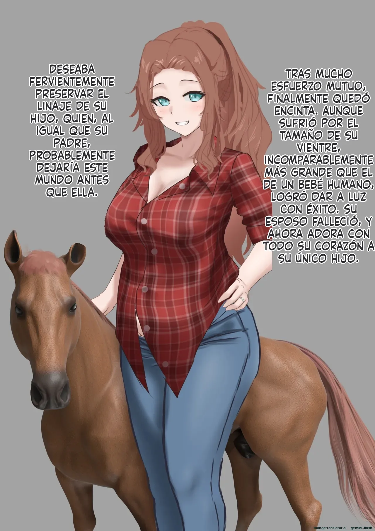 Miboujin wa Uma Musuko no Ko o Umu (Spanish) MTL image number 5