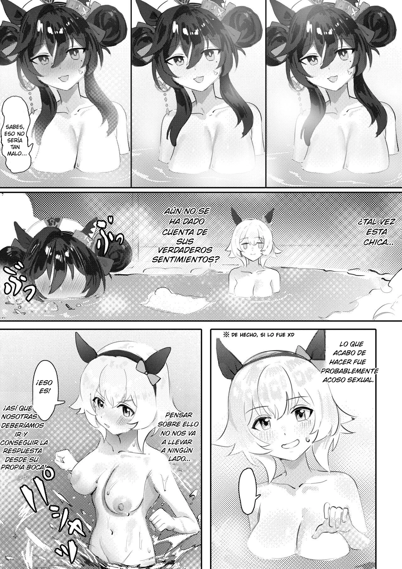 [Awei] Imouto to Imouto to Onsen｜Onsen con Hermana y Hermana (Uma Musume Pretty Derby) [Spanish] [SigmaDeltaXD] [Decensored] image number 9