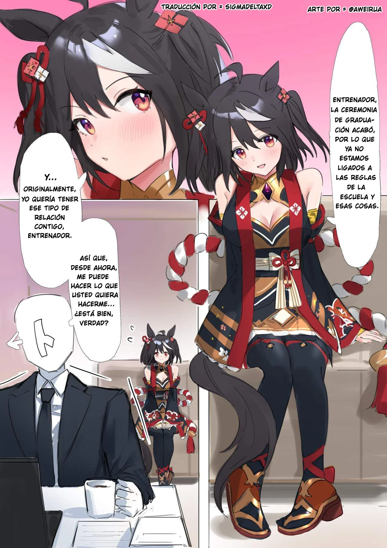 [Awei] Kitasan Umapyoi｜Kitasan Enamorada (Uma Musume Pretty Derby) [Spanish] [SigmaDeltaXD] [Decensored] 图片编号 1