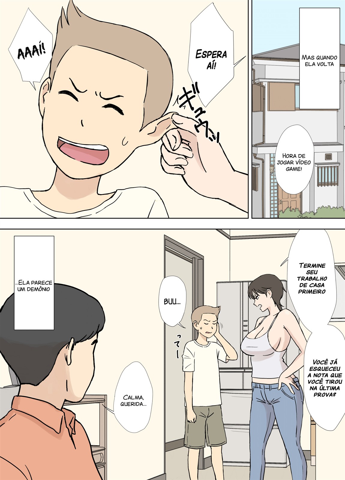 [Urakan] Numa Haha Wanpaku Musuko no Mama Ijiri ｜Mãe Encurralada ~Filho safado brincando com a mãe~ [Portuguese-BR] 图片编号 3