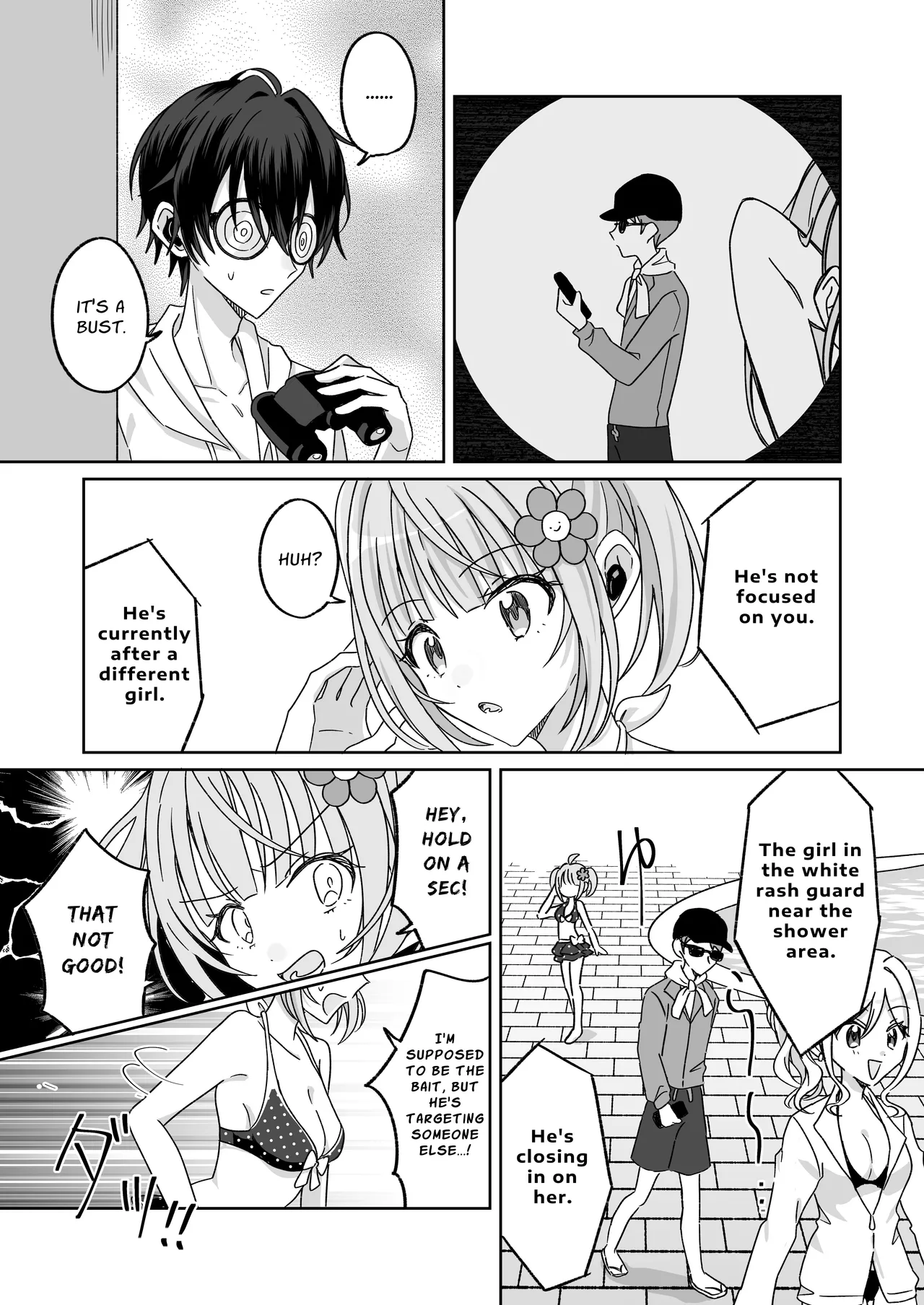 [P&I (Natsuume)] Pool de Kyousei Porori!? Mizugi Bijo wo Nerau Hentai Otoko wo Tsukamaero! + -AFTER- | Poolside Exposure!? Catch The Pervert That Targets Swimsuit Beauties! + ~AFTER~ [English] [Cunny Garden] 이미지 번호 13