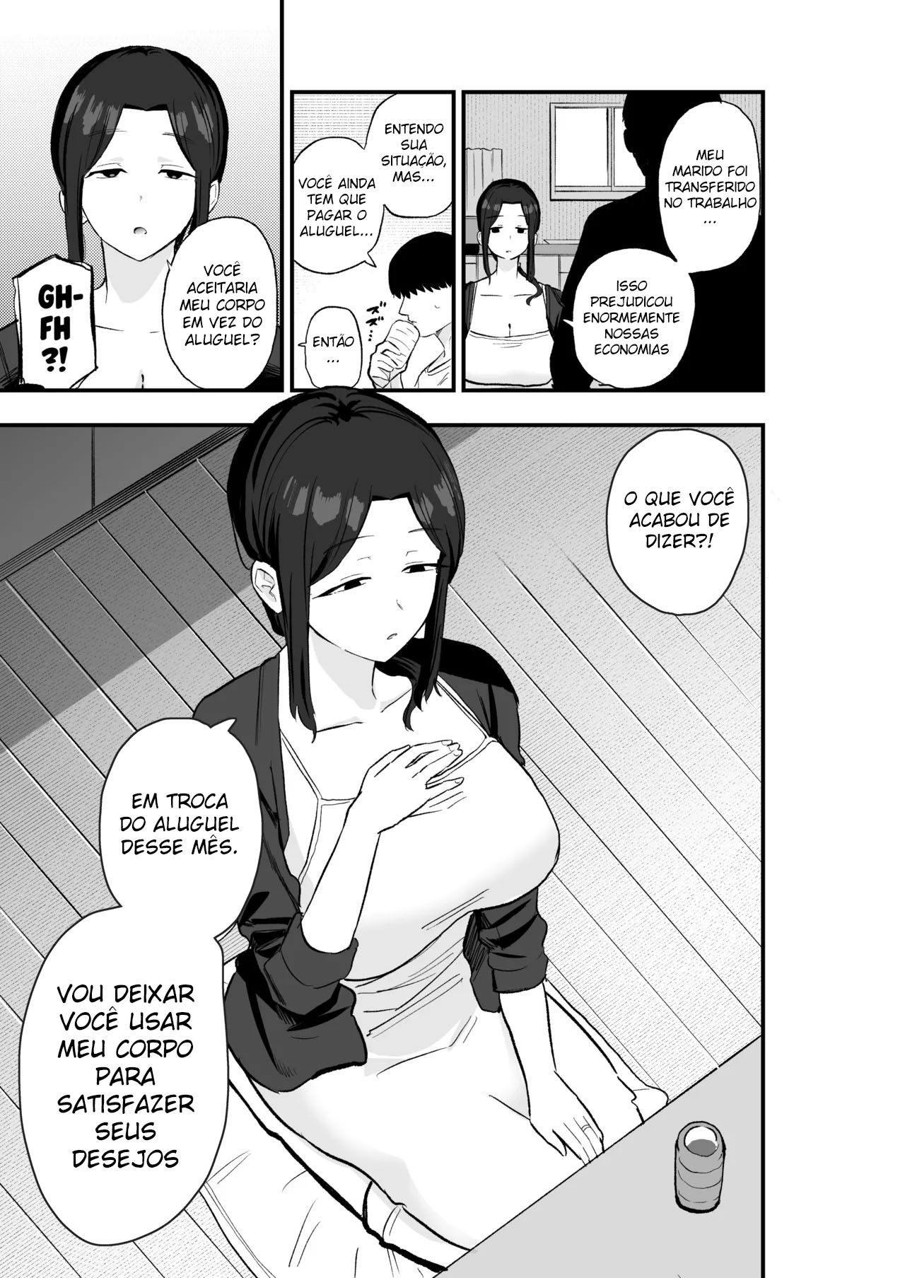 [Kamejirouya-san (Kametaro)] Taihai Tsuma: Taihaikei Hitotsuma o Yachin Kawari ni Koki Tsukaeru Hanashi [Portuguese-BR] 图片编号 12