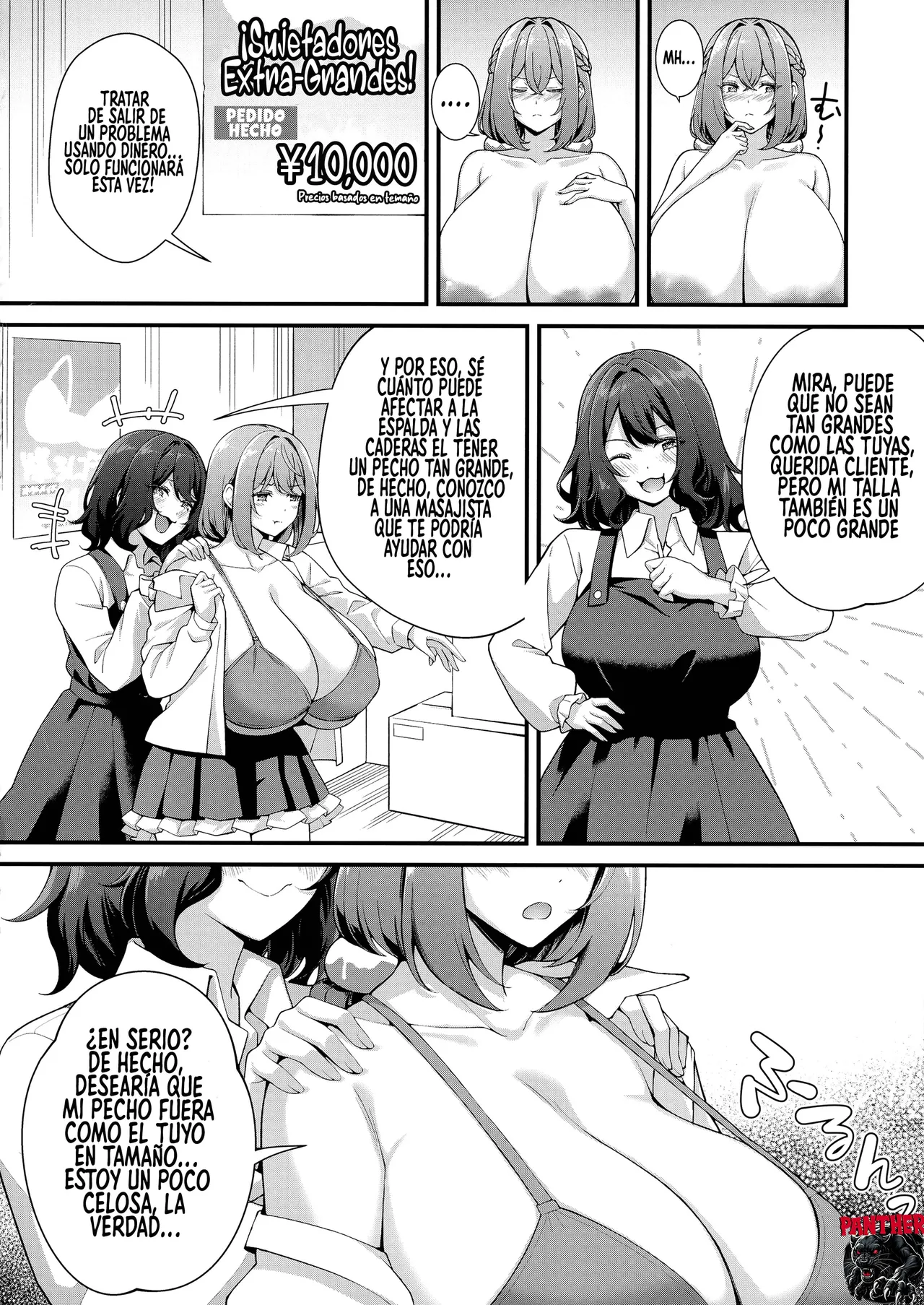 [Kannko Bokujyo (Kannko)] Choubakunyuu de Bonyuu Taishitsu no Watashi to Bakunyuu Daisuki Hentai Baito Senshi no Kusareen| Mi relacion con una trabajadora obesesionada con las tetas y la leche materna [Spanish] [Panther Scan] [Digital] 이미지 번호 12