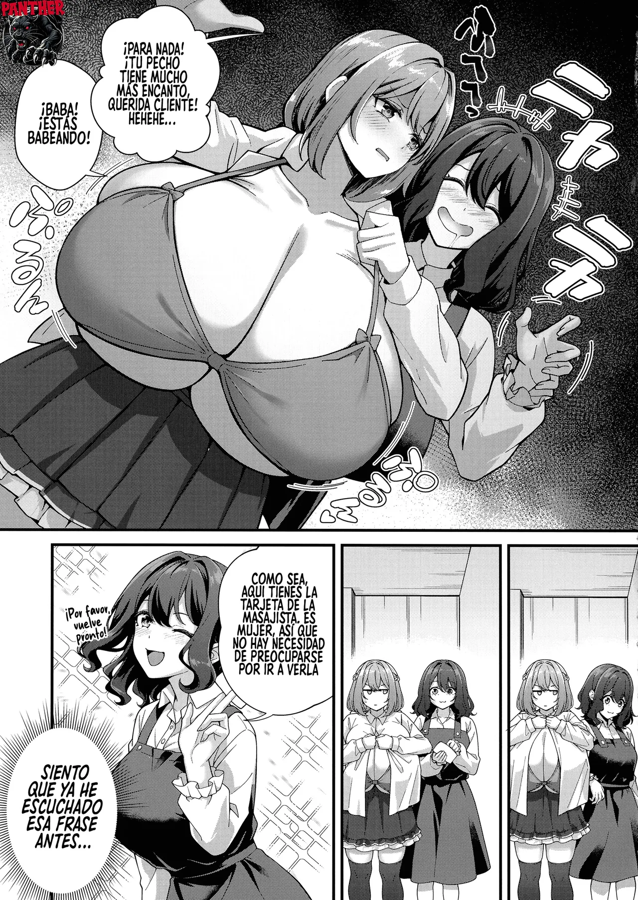 [Kannko Bokujyo (Kannko)] Choubakunyuu de Bonyuu Taishitsu no Watashi to Bakunyuu Daisuki Hentai Baito Senshi no Kusareen| Mi relacion con una trabajadora obesesionada con las tetas y la leche materna [Spanish] [Panther Scan] [Digital] 이미지 번호 13