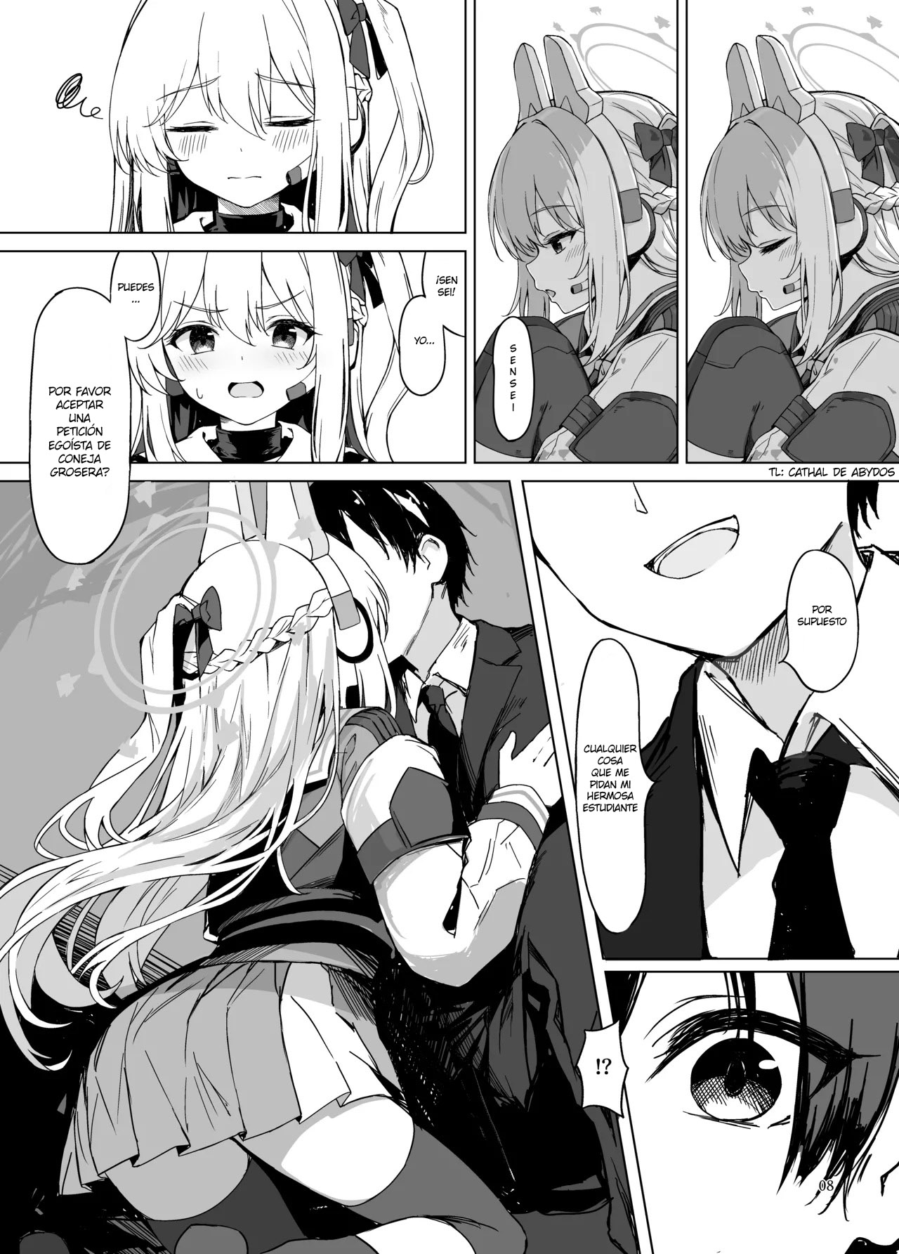 [Hagakure (Tateishi Kureha)]  La hisotria de una coneja solitaria (Blue Archive) [Digital] [Spanish] [Cathal de Abydos] 이미지 번호 9