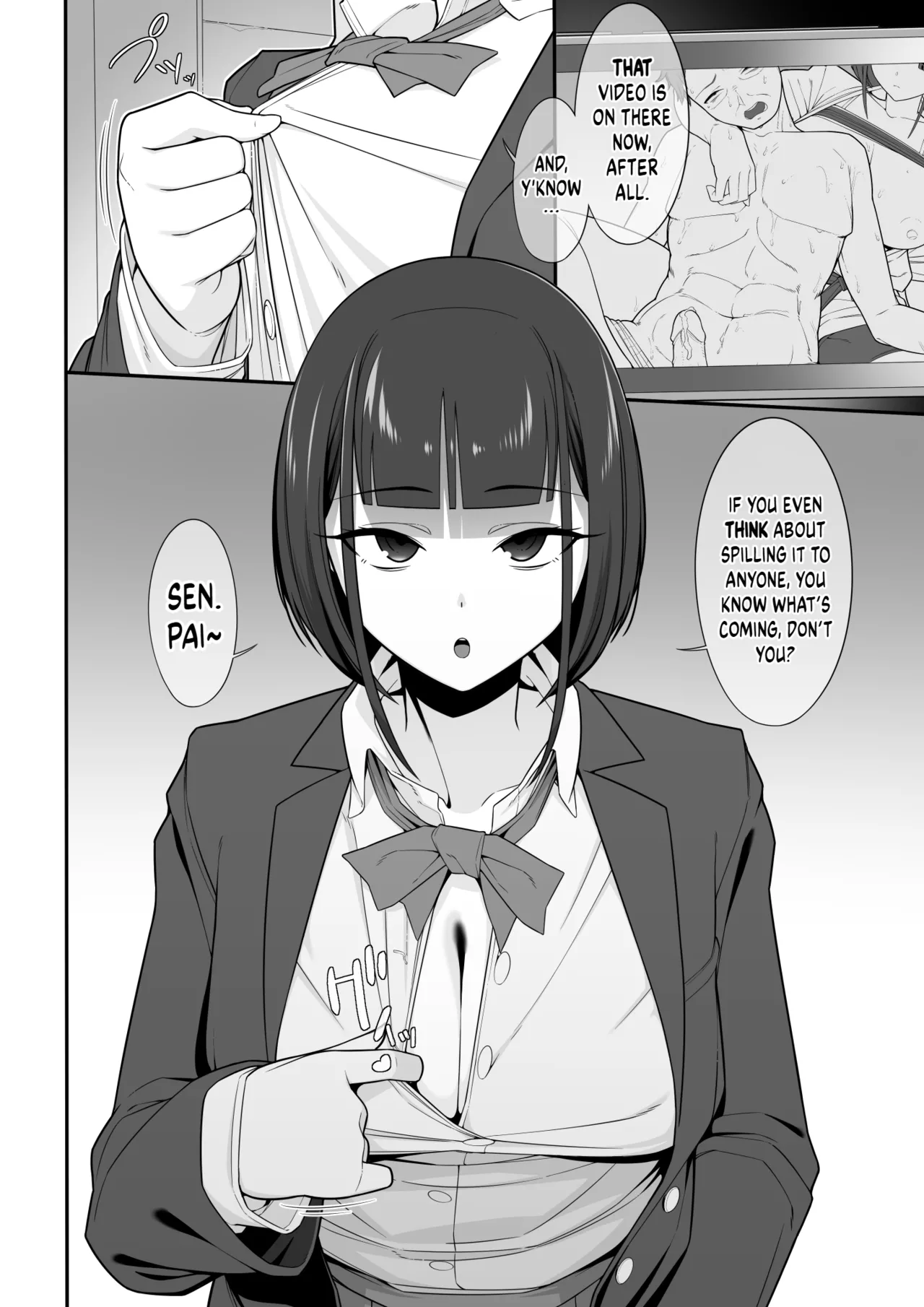 [Dorono Mizuki] I tried to blackmail a girl with her secret account, and she smothered me to death with her tits! [English] Bildnummer 37