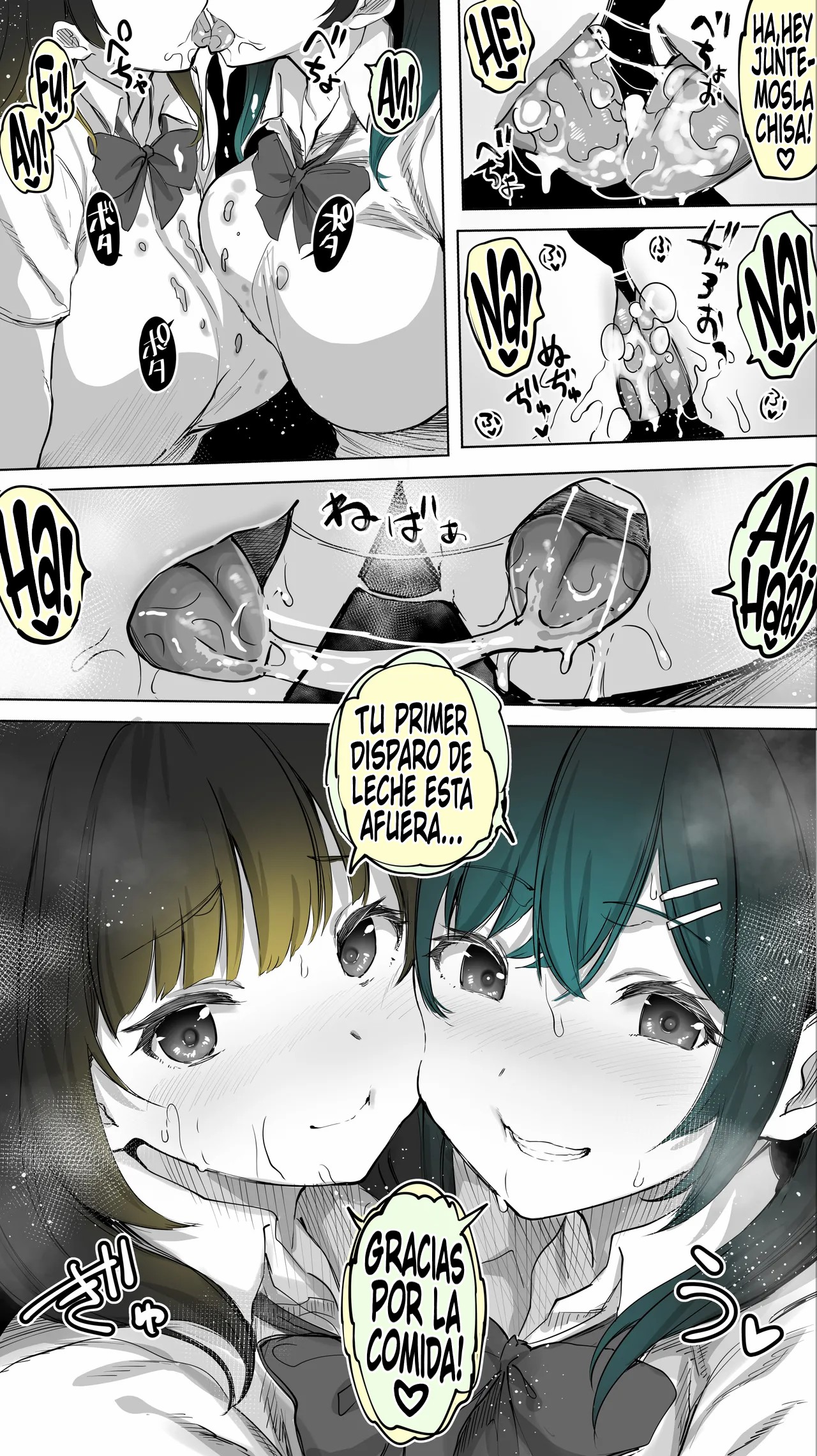 [STUDIO HUAN (Raidon)] Jimoto no Hame Tomo. ''Kinjo no Niransei Futago C, U'' Mumou-ban｜Mis Amigas Íntimas de mi Ciudad Natal. [Las Gemelas Traviesas del Vecindario] Versión sin vello [Spanish] [Germany united] numero di immagine  25