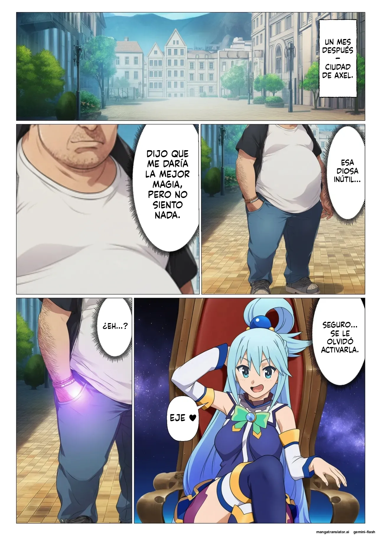 [Sakuru Kyuukanbi] Kono Subarashii Saimin de Harem o! (Kono Subarashii Sekai ni Syukufuku o!) [Spanish] [MTL] [AI Generated] 4eme image