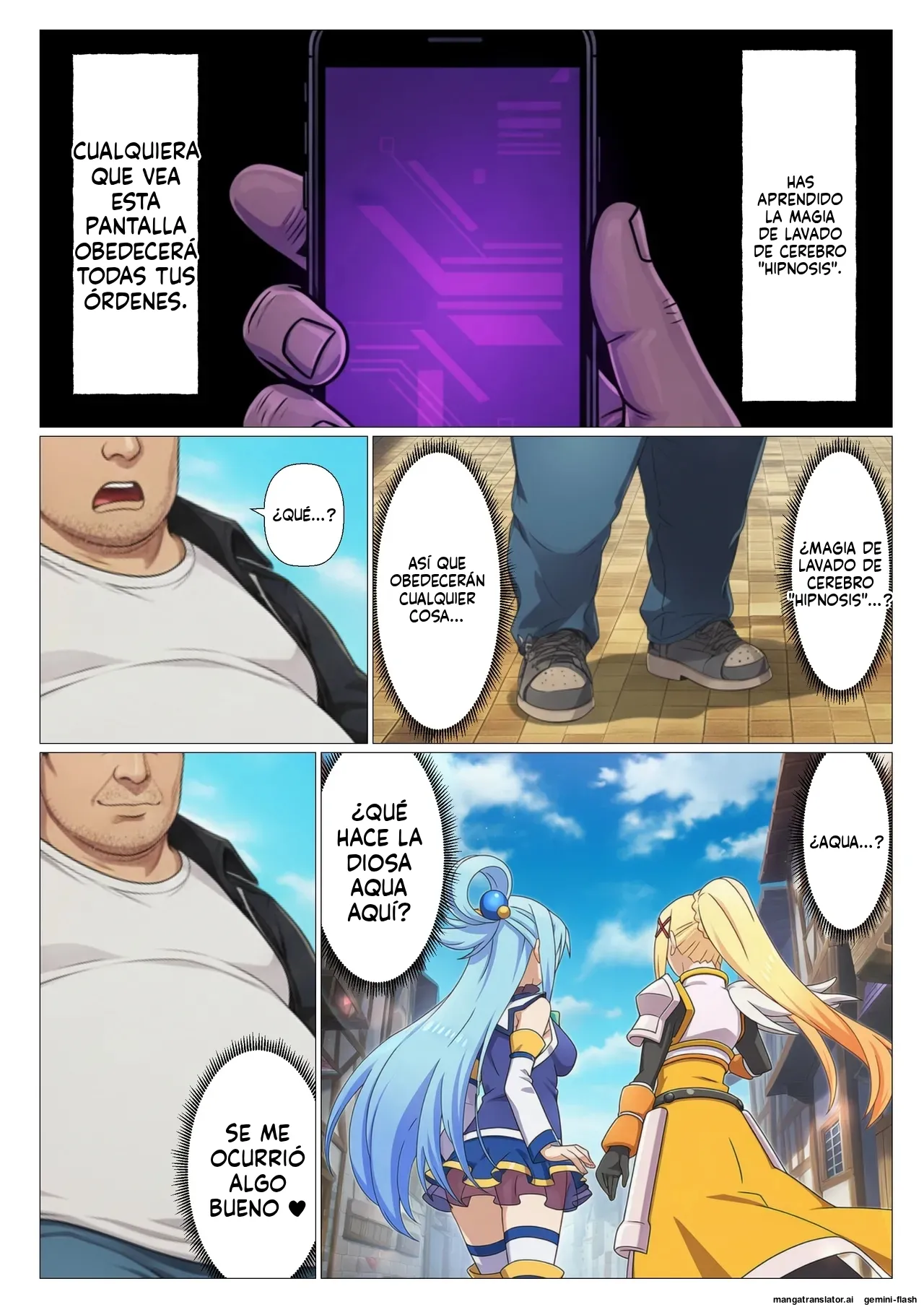 [Sakuru Kyuukanbi] Kono Subarashii Saimin de Harem o! (Kono Subarashii Sekai ni Syukufuku o!) [Spanish] [MTL] [AI Generated] 5eme image