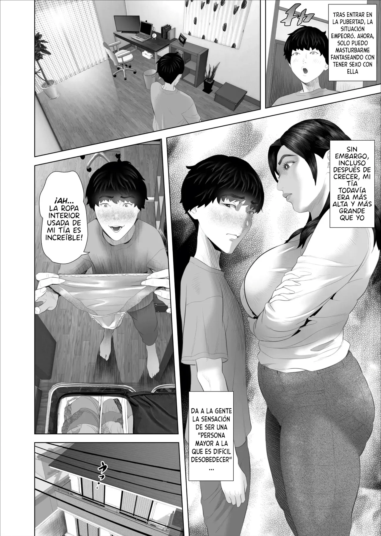 [Hy-dou (Hyji)] Kinjo Yuuwaku Shiro Soubi Oba-san no Himeta,,, Ero Shitagi Hen | Mi Seductora Tía... Una Rosa Blanca... Arco de la Lencería Erótica [Spanish] [Winter] изображение № 10