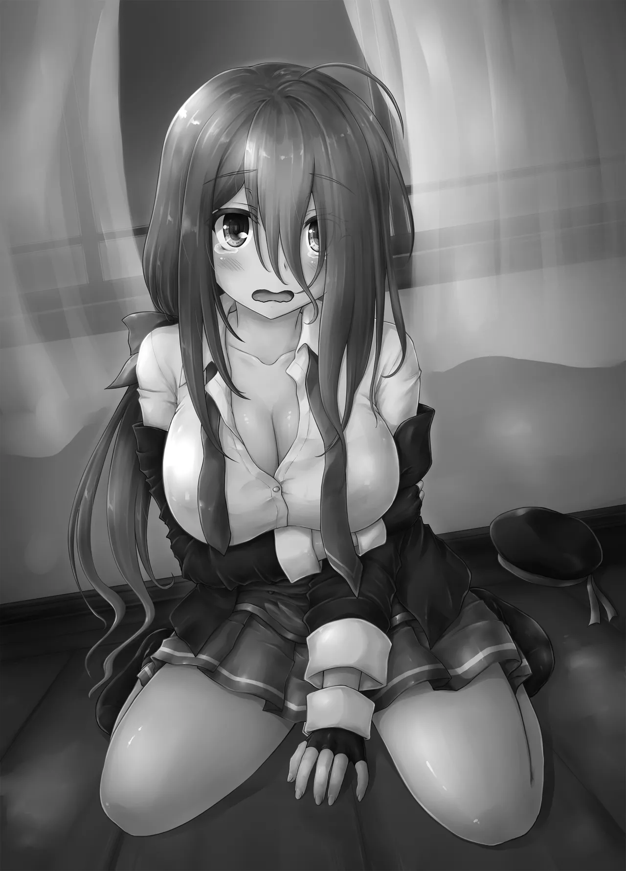 [Newtype Kenkyuujo (Kotowari)] Namidame ga Kawaii Kakure Kyonyuu no Uchi no Hishokan (Kantai Collection -KanColle-) [Digital] Bildnummer 2