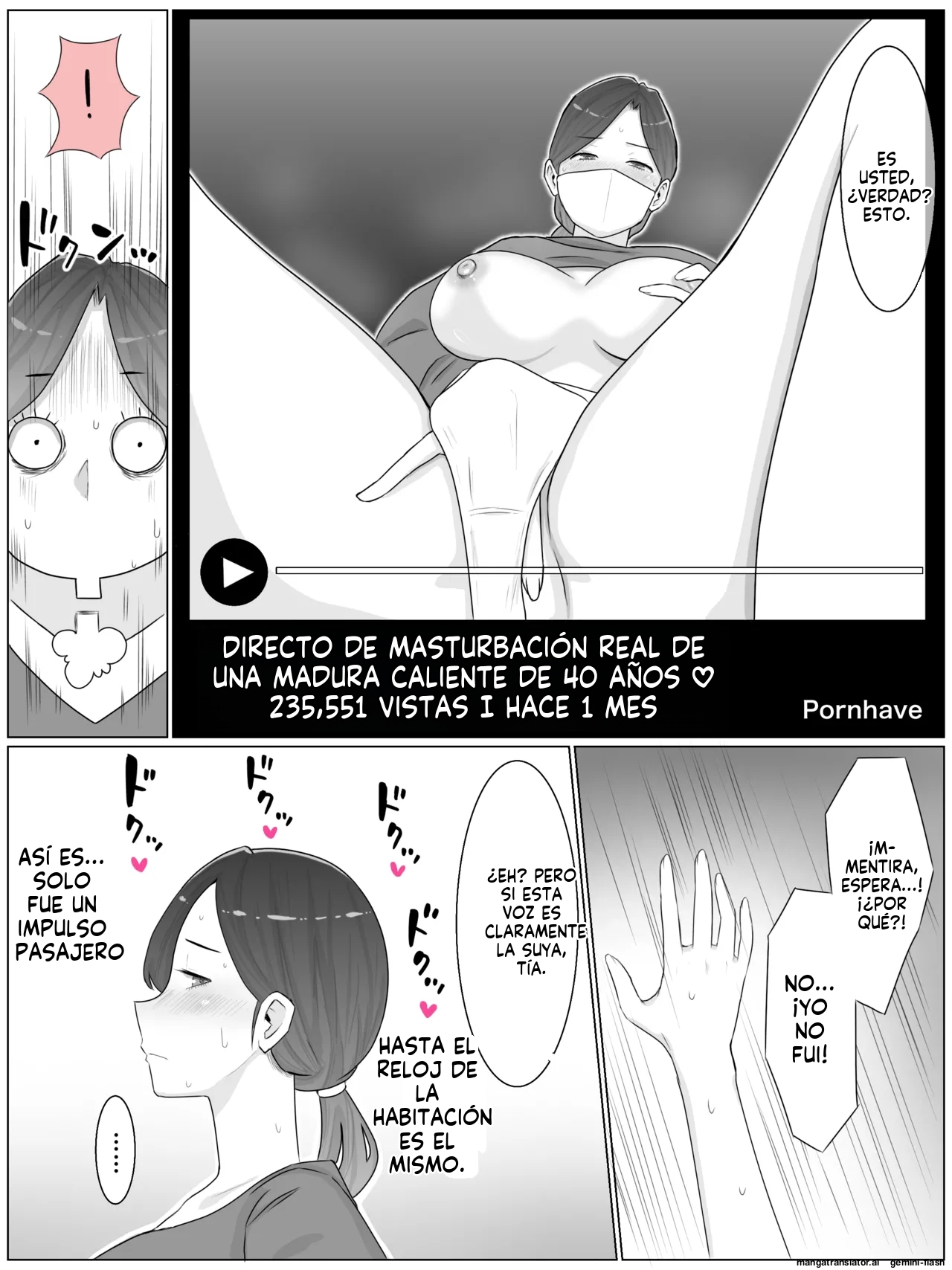 Iinari Kyonyuu Haha Natsumi (40) Oi ni Eroi Fukugyou ga Barete Kuchidome Koubi Shiteimasu (Spanish) MTL image number 7