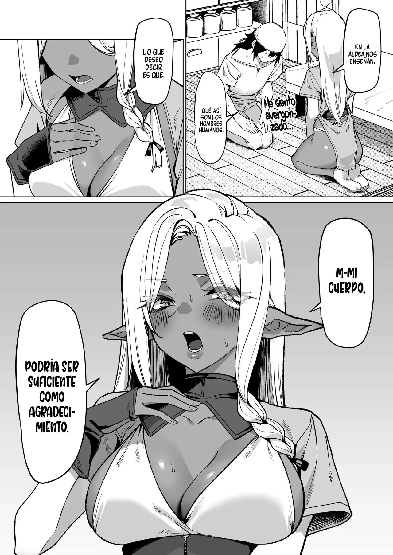 Kasshoku Elf O Tasuketara Ongaeshi Sareta Hanashi | La historia de cómo ayudé a una elfa de piel morena y ella me lo agradeció devolviéndome el favor Bildnummer 7