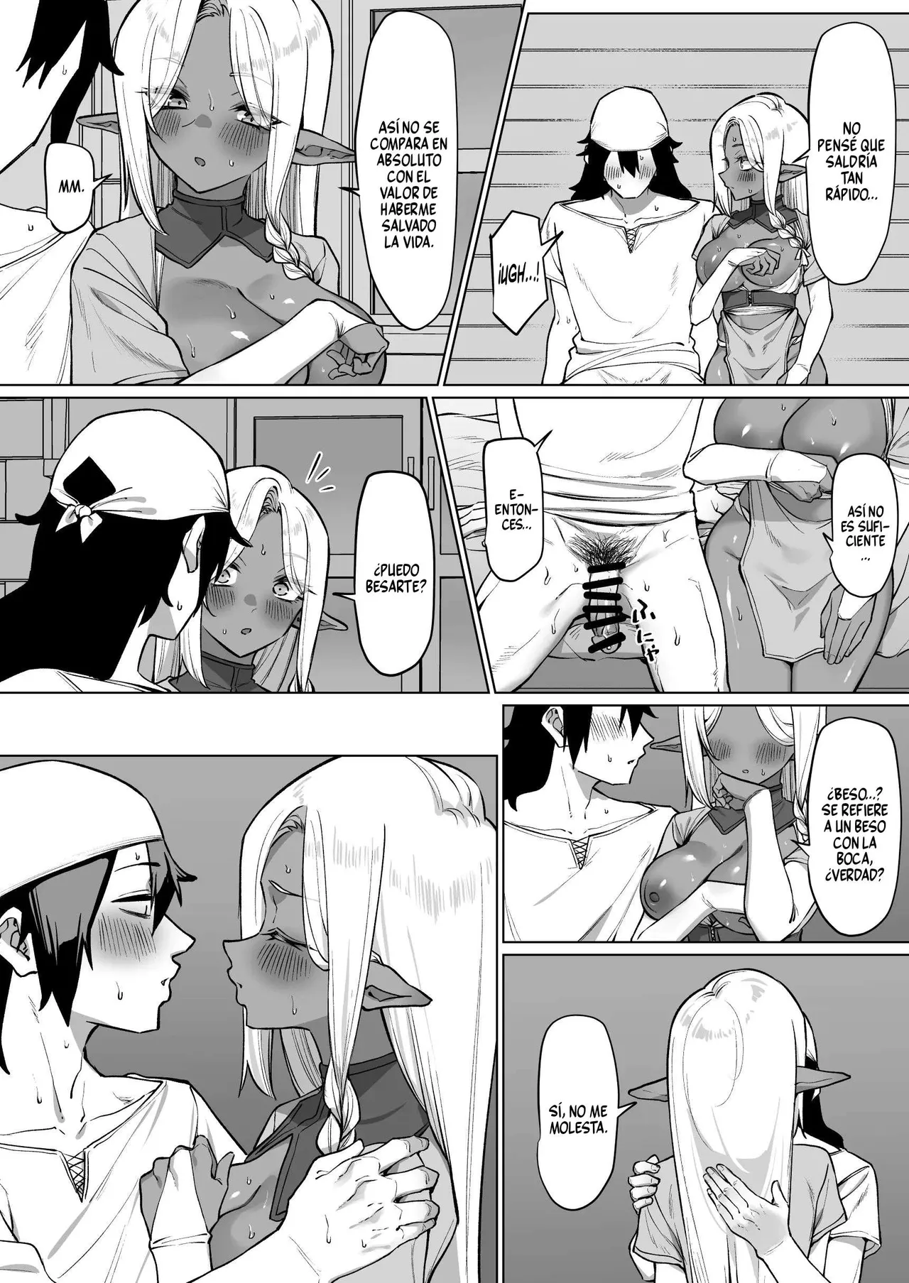 Kasshoku Elf O Tasuketara Ongaeshi Sareta Hanashi | La historia de cómo ayudé a una elfa de piel morena y ella me lo agradeció devolviéndome el favor Bildnummer 13