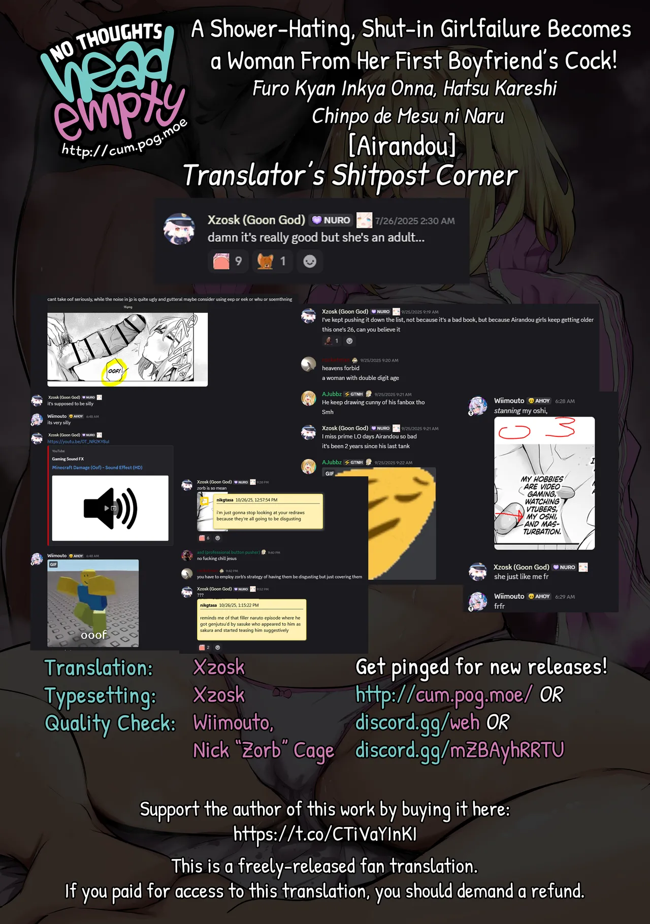 [Airandou] Furo Kyan Inkya Onna, Hatsu Kareshi Chinpo de Mesu ni Naru | A Shower-Hating, Shut-in Girlfailure Becomes a Woman From Her First Boyfriend’s Cock! [English] [Xzosk] [Decensored] изображение № 52