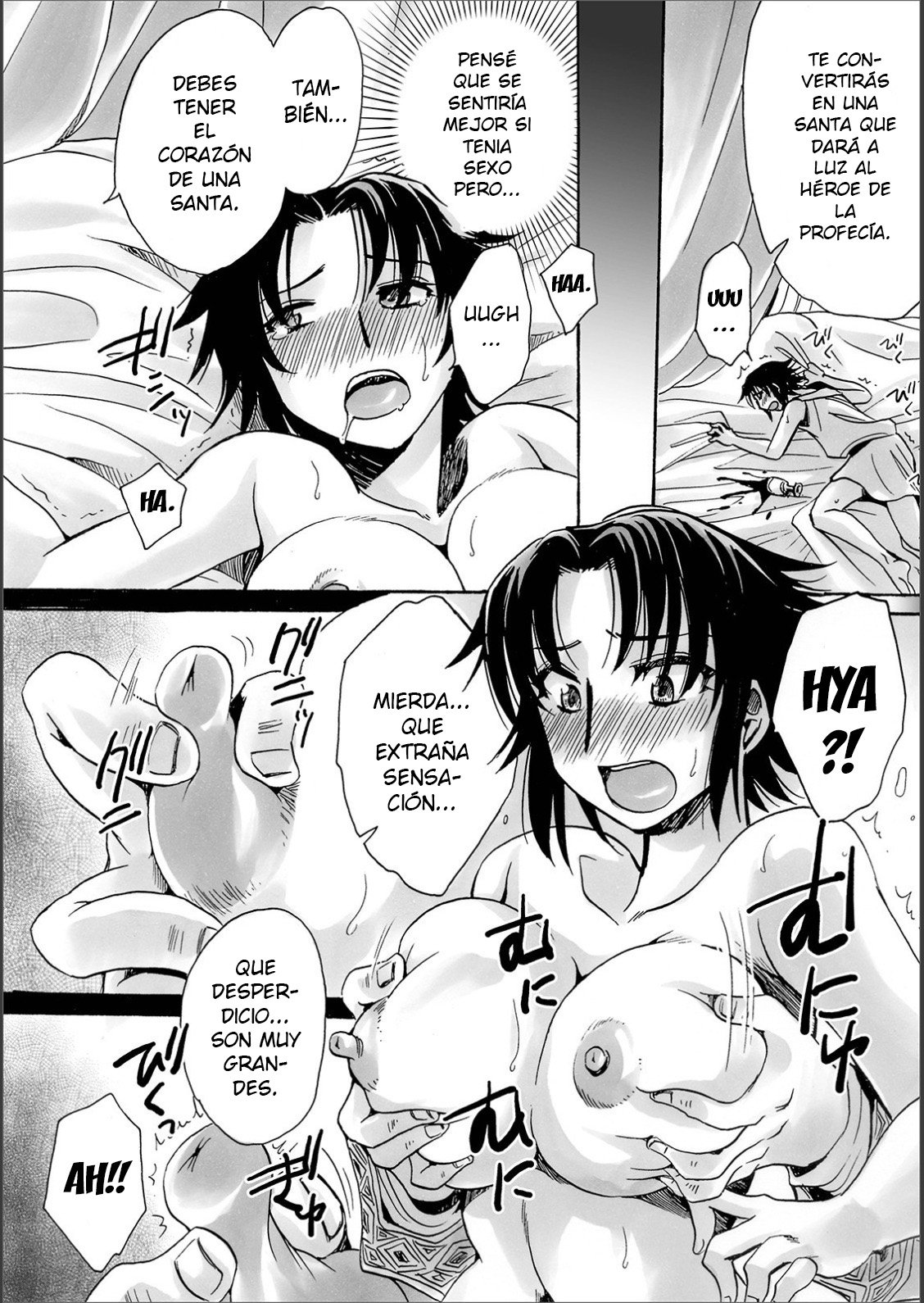 [Amatsuki Ruri] Seijo-sama to Majo no Okusuri | EL SANTO Y LA DROGA DE LA BRUJA (WEB Ban Mesuiki!! Nyotaika Yuugi Vol.02) [Spanish] [GenderBender Scans] numero di immagine  6