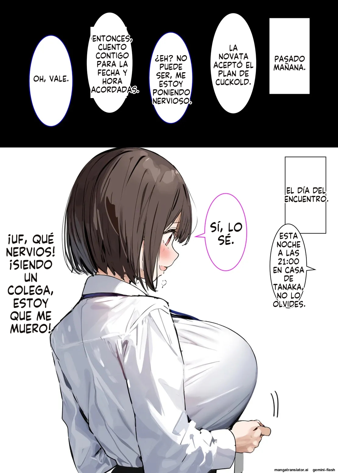 Minna ga Neratteru Shinsotsu-chan wo Netorasetemita Ominubasu 2 (Spanish) MTL 10eme image