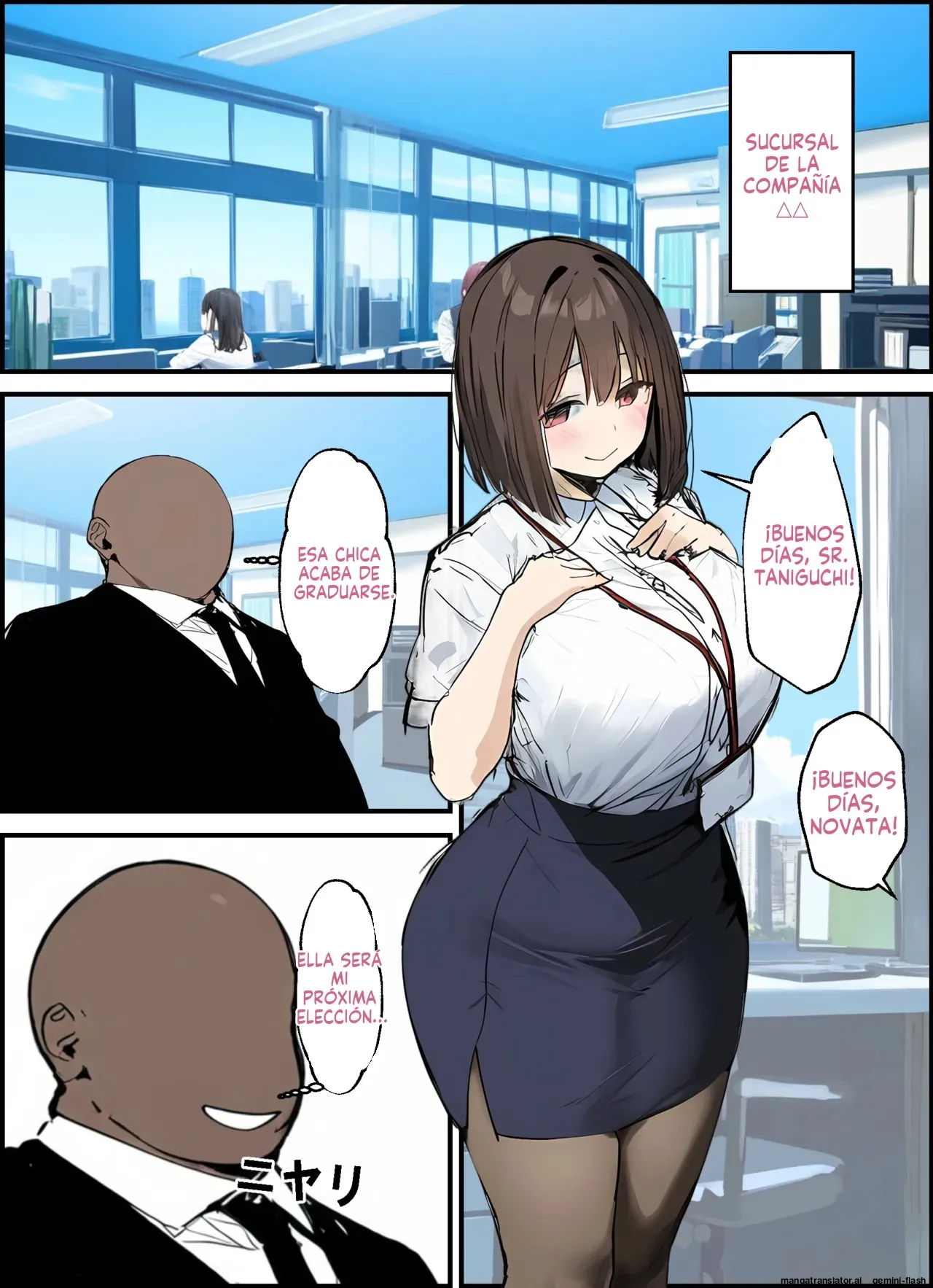 Minna ga Neratteru Shinsotsu-chan wo Netorasetemita Ominubasu 3 (Spanish) MTL 이미지 번호 3