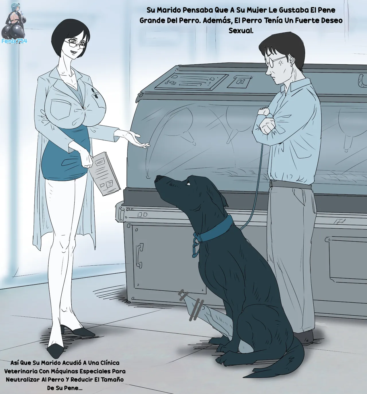 [Ante90] Female Big Breasts x Dog 画像番号 1