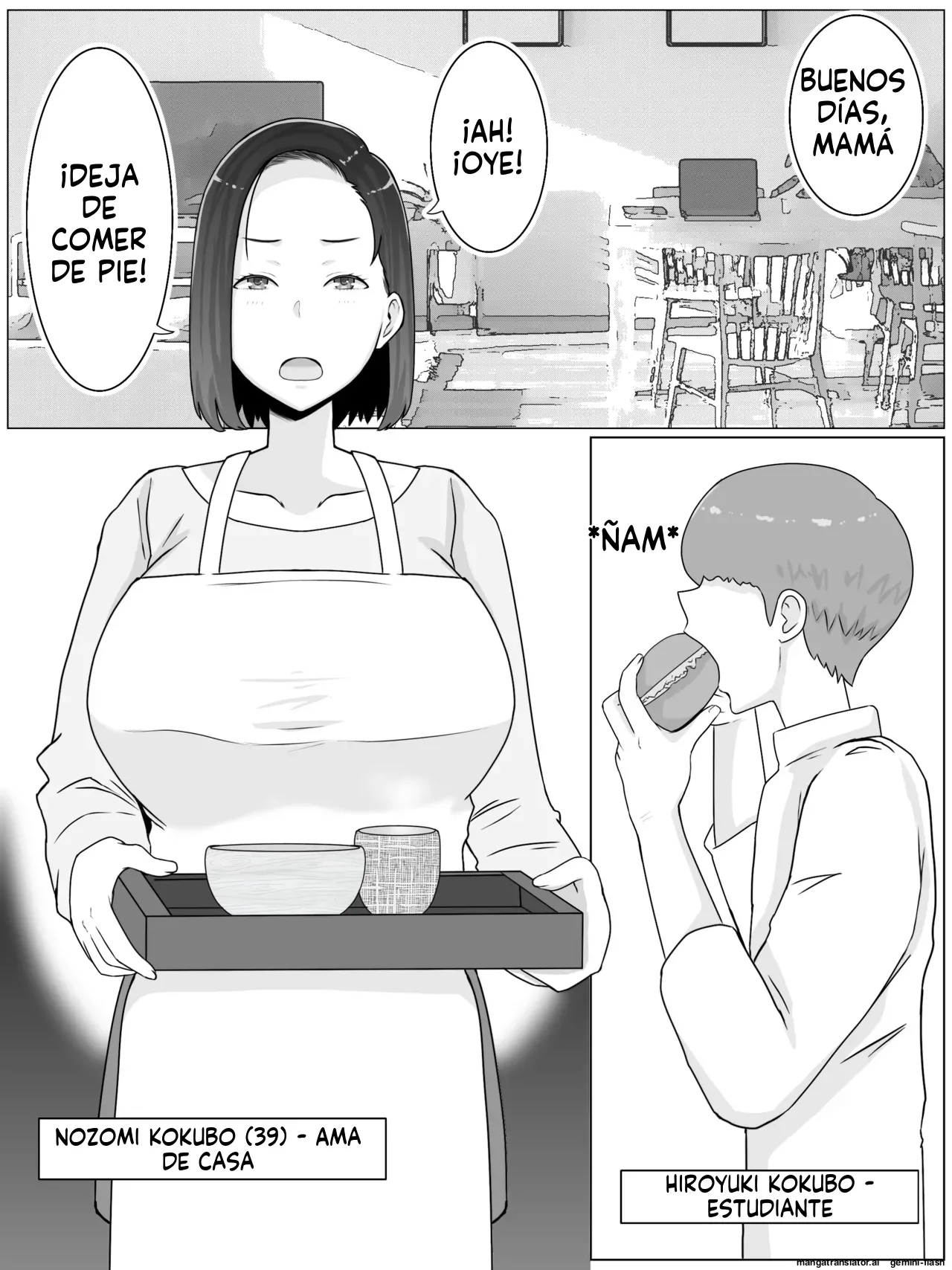 Hanshoku Haha 3 Musuko no Doukyuusei to Cosplay Kozukurisuru Koto ni Narimashita (Spanish) MTL 3eme image