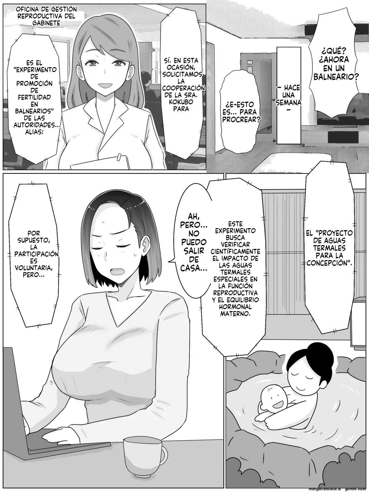 Hanshoku Haha 4 Musuko no Doukyuusei to Ero Onsen de Kozukuri Shimasu (Spanish) MTL numero di immagine  5