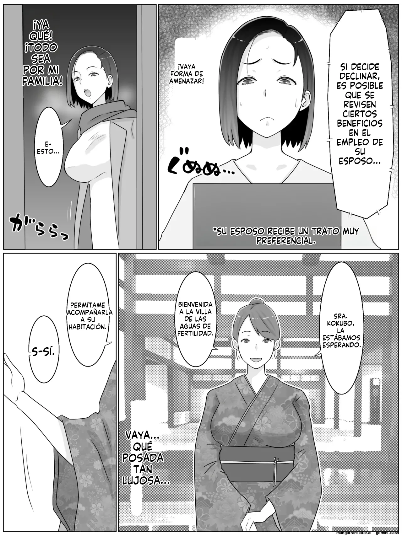 Hanshoku Haha 4 Musuko no Doukyuusei to Ero Onsen de Kozukuri Shimasu (Spanish) MTL numero di immagine  6