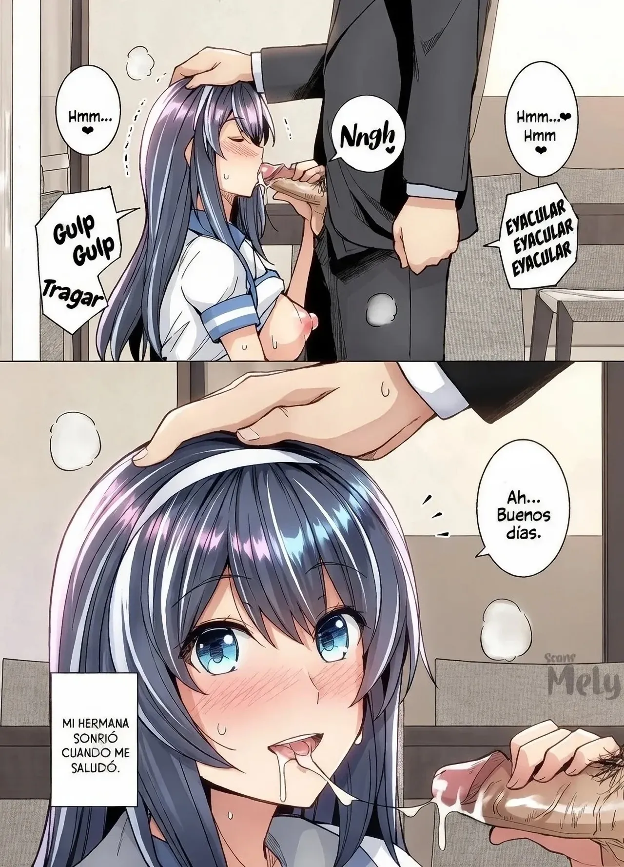 [Royal Bitch (Haruhisky)] Ane wa Oyaji ni Dakareteru｜Mi hermana está en manos de mi padrastro [Spanish] [Mely Trap Scans + Cody96] [Colorized] [Decensored] [Digital] 45eme image