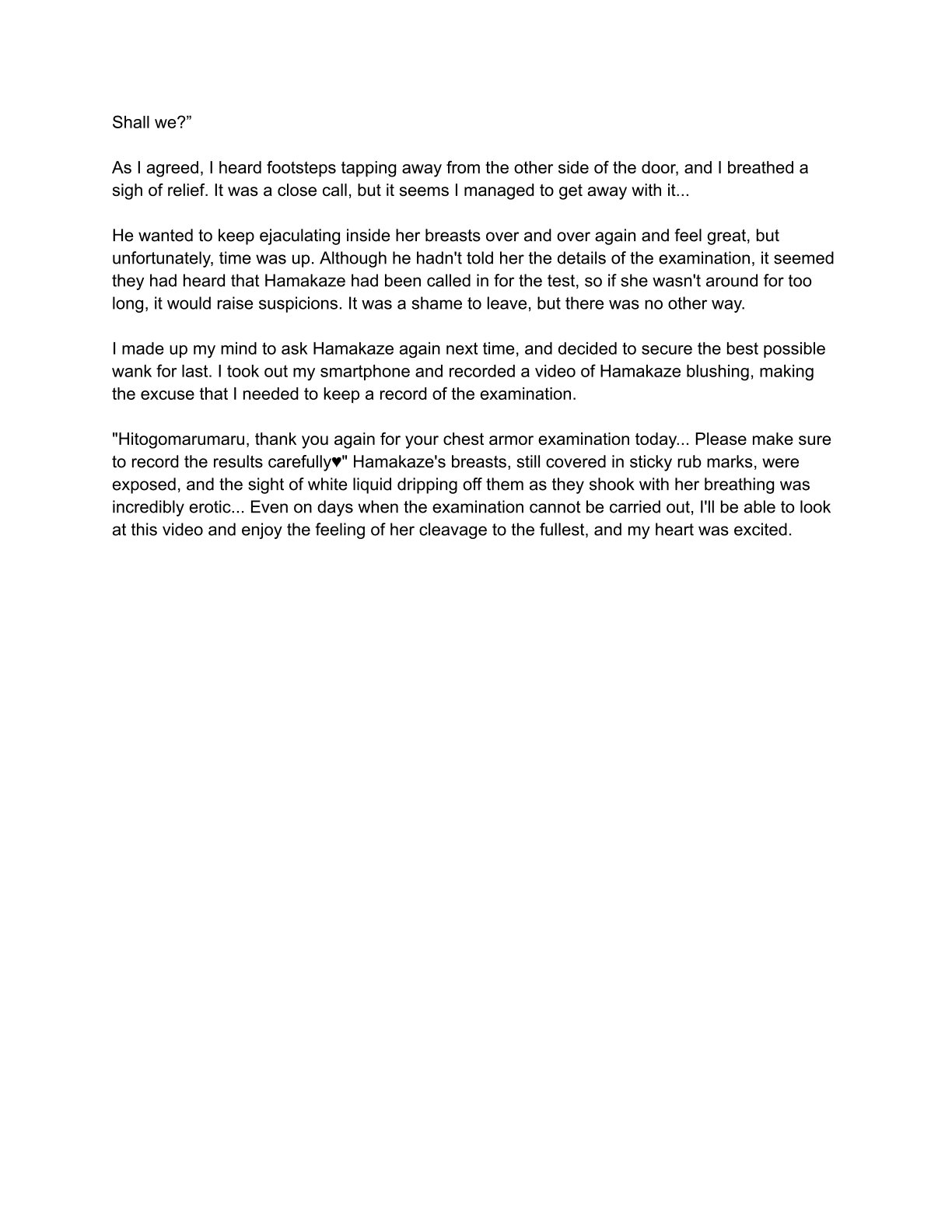 [Eriaryuu (H Miyata, Belko)] Kuchiku-kan Kyoubu Soukou Kensa (Kantai Collection -KanColle-) [Digital] [ Rough English] 图片编号 36