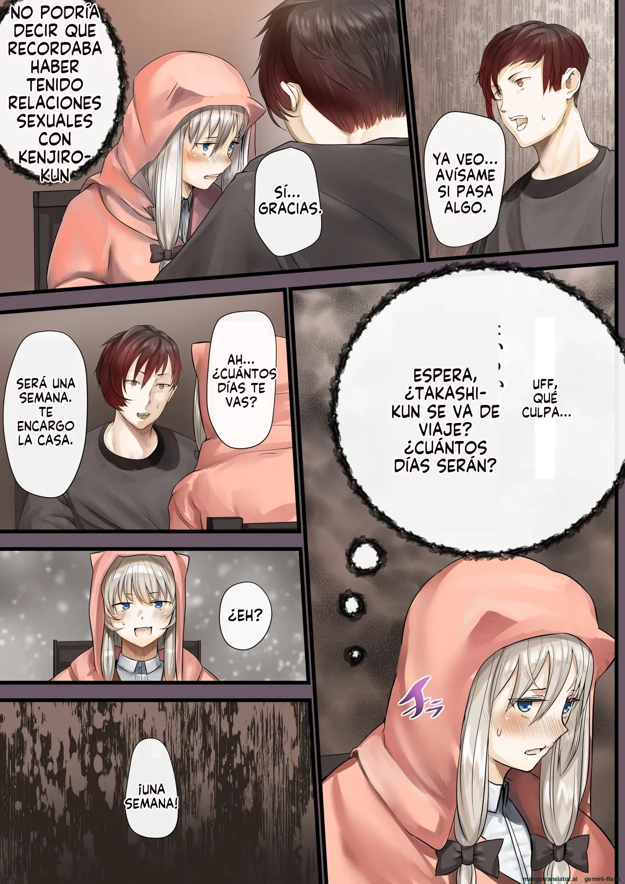 [Calm Atmosphere (Shinya)] Hitozuma no Watashi ga "Ai" shite Ii no wa Danna dake? Hajimari no Shou [Spanish] [MTL] image number 58