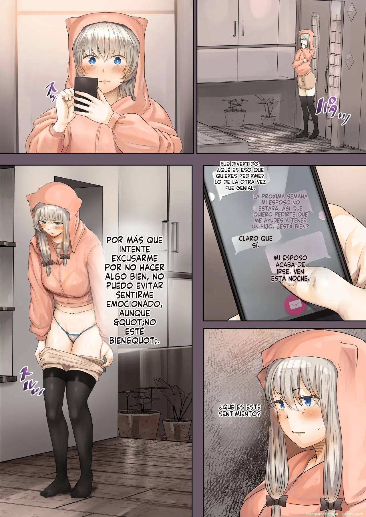 [Calm Atmosphere (Shinya)] Hitozuma no Watashi ga "Ai" shite Ii no wa Danna dake? Hajimari no Shou [Spanish] [MTL] image number 63