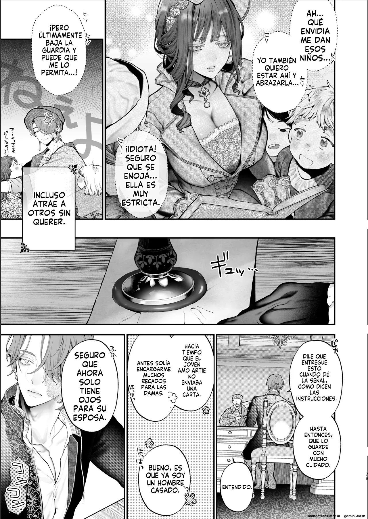 [Kyouniku Kyoushoku (Jagi Iwa)] Houtou Kizoku wa Moto Outaishihi to no Haramasekon de Isogashii - The Rake and The Once Crowned Princess [Spanish] [MTL] [Digital] Bildnummer 78