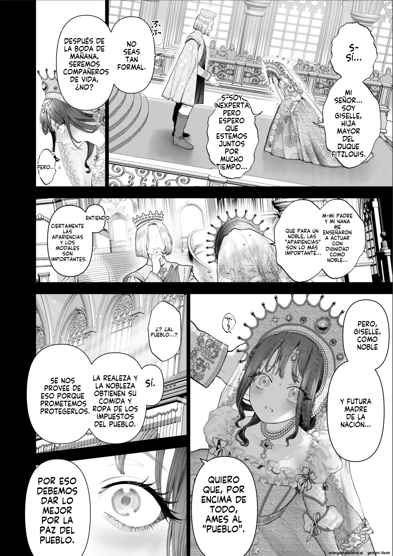 [Kyouniku Kyoushoku (Jagi Iwa)] Houtou Kizoku wa Moto Outaishihi to no Haramasekon de Isogashii - The Rake and The Once Crowned Princess [Spanish] [MTL] [Digital] Bildnummer 83