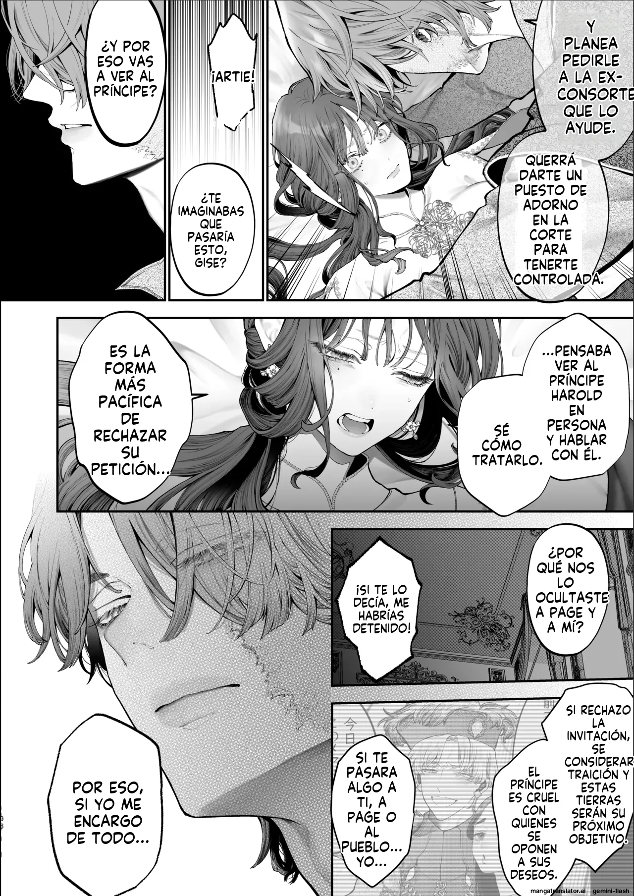 [Kyouniku Kyoushoku (Jagi Iwa)] Houtou Kizoku wa Moto Outaishihi to no Haramasekon de Isogashii - The Rake and The Once Crowned Princess [Spanish] [MTL] [Digital] Bildnummer 95