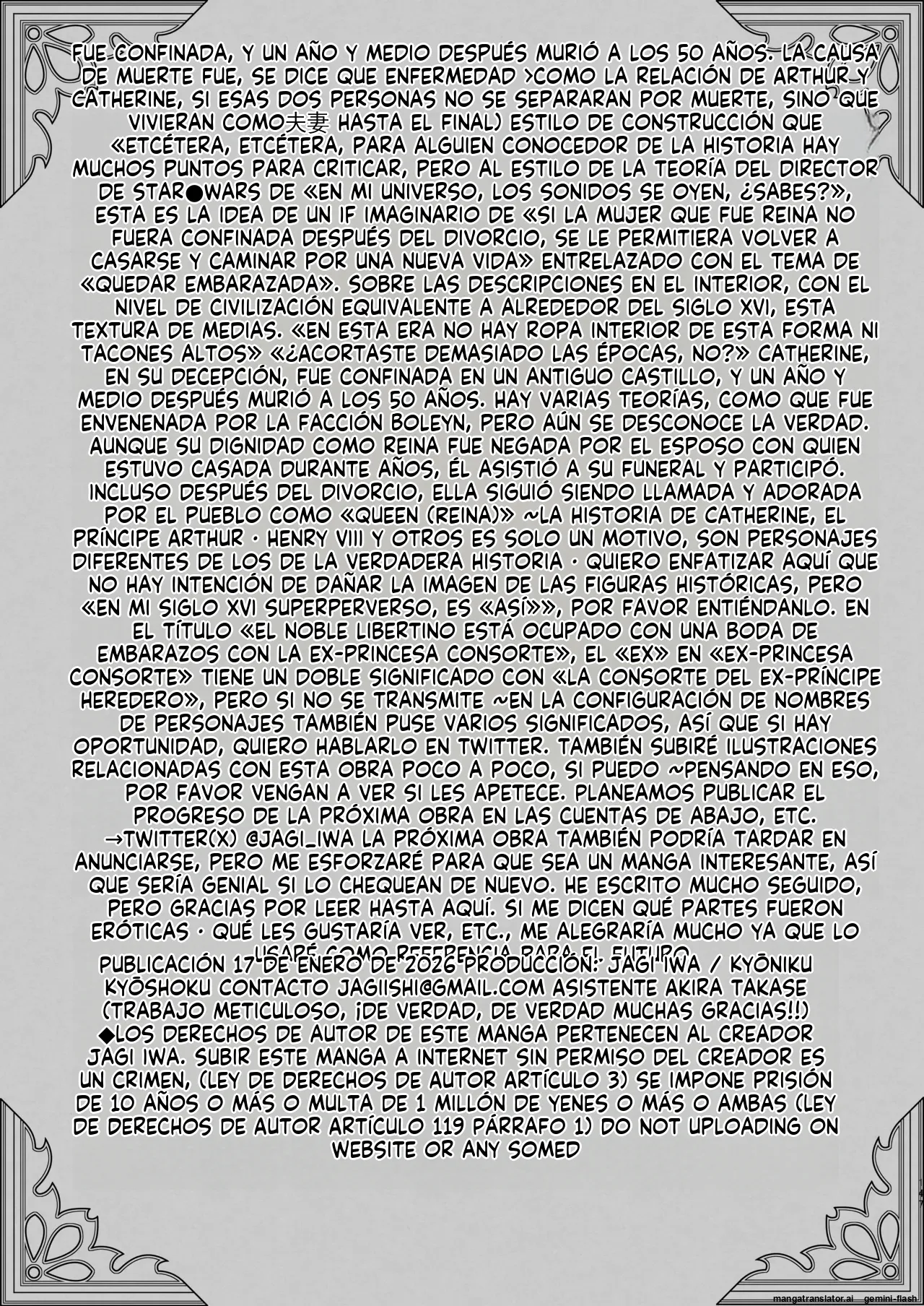 [Kyouniku Kyoushoku (Jagi Iwa)] Houtou Kizoku wa Moto Outaishihi to no Haramasekon de Isogashii - The Rake and The Once Crowned Princess [Spanish] [MTL] [Digital] Bildnummer 146