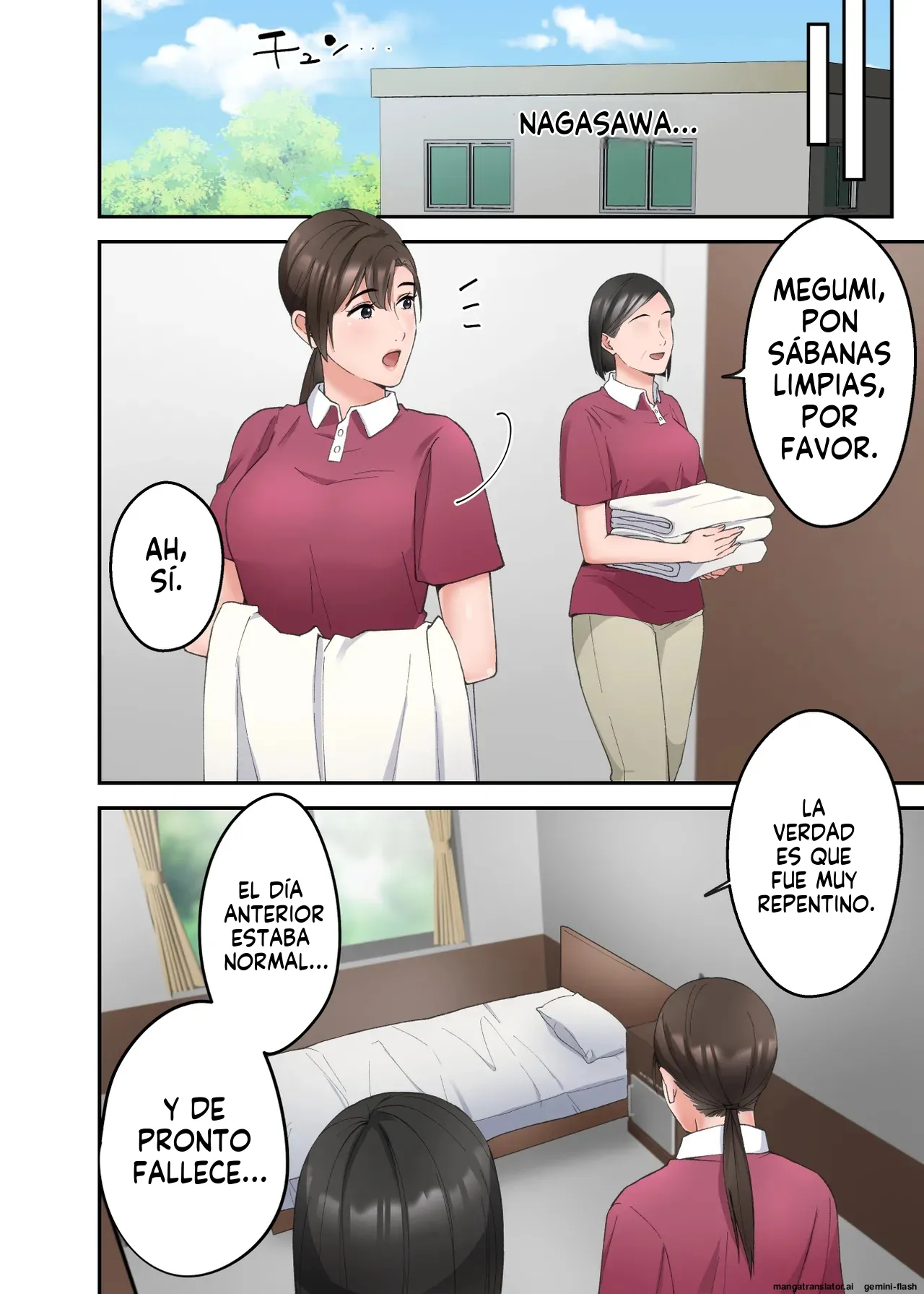 Hitozuma no Kaigoshi ga Yoboyobo Jii-san ni Ikasare Makuru Hanashi (Spanish) MTL image number 69