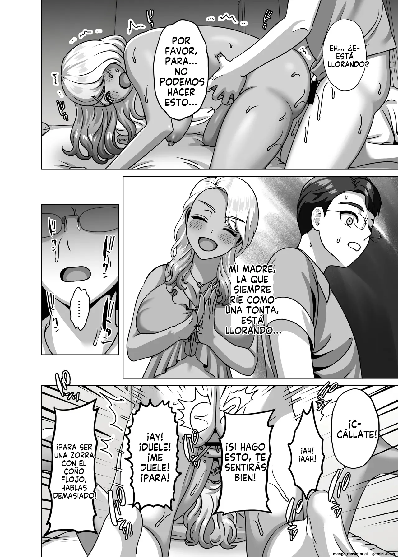 [GABUGABU (GABURI)] Boshi Katei no Musuko wa Gal Mama e no Kanjou o Kojiraseteiru [Spanish] [MTL] [Digital] image number 9