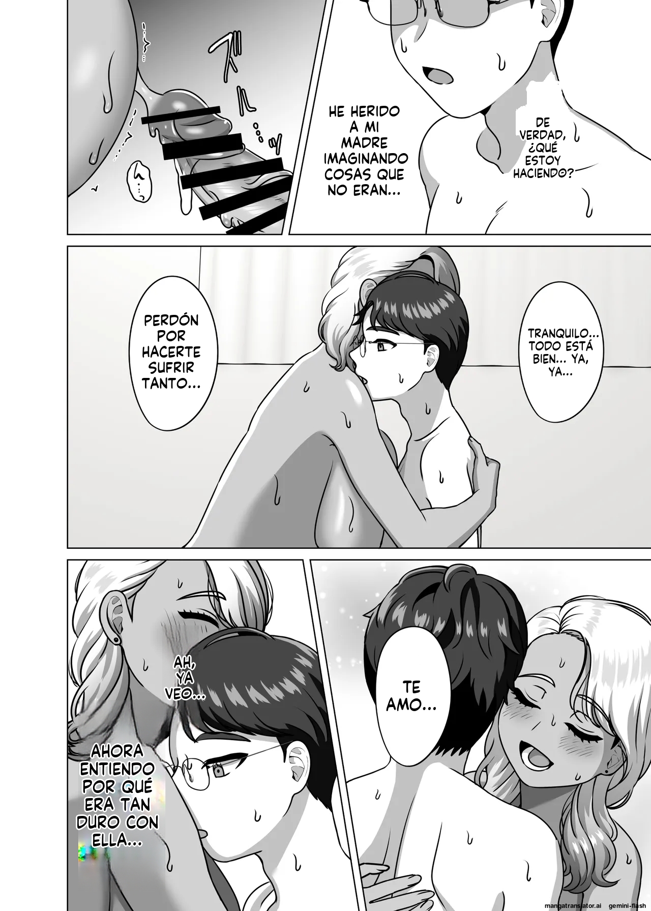 [GABUGABU (GABURI)] Boshi Katei no Musuko wa Gal Mama e no Kanjou o Kojiraseteiru [Spanish] [MTL] [Digital] image number 21