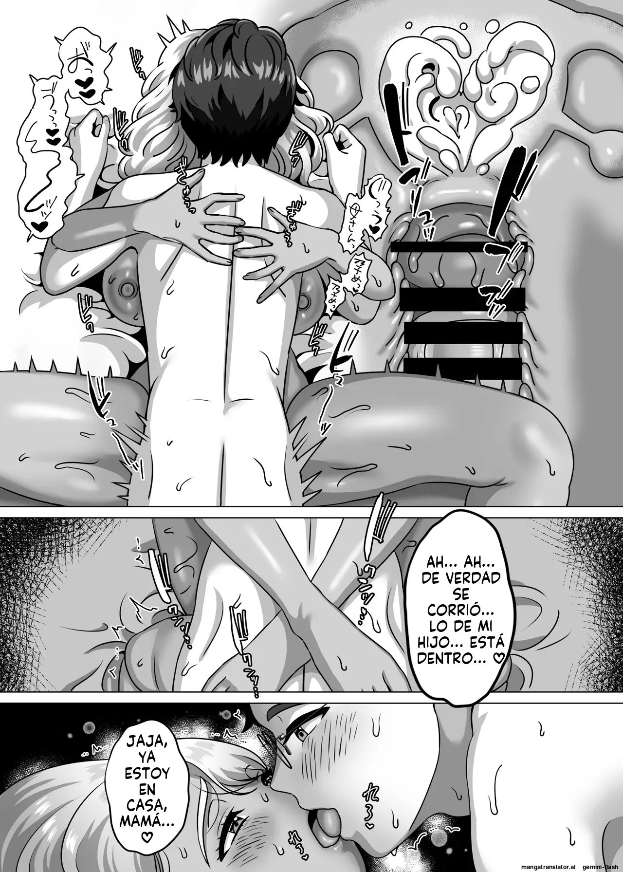 [GABUGABU (GABURI)] Boshi Katei no Musuko wa Gal Mama e no Kanjou o Kojiraseteiru [Spanish] [MTL] [Digital] image number 28