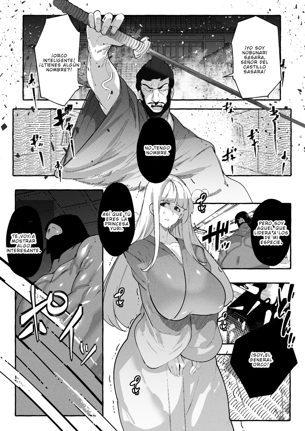 [Circle 1 Gou (Mr.way)]  Butaoni to Onna Samurai  | El Orco y la Mujer Samurái  [Spanish] 图片编号 49